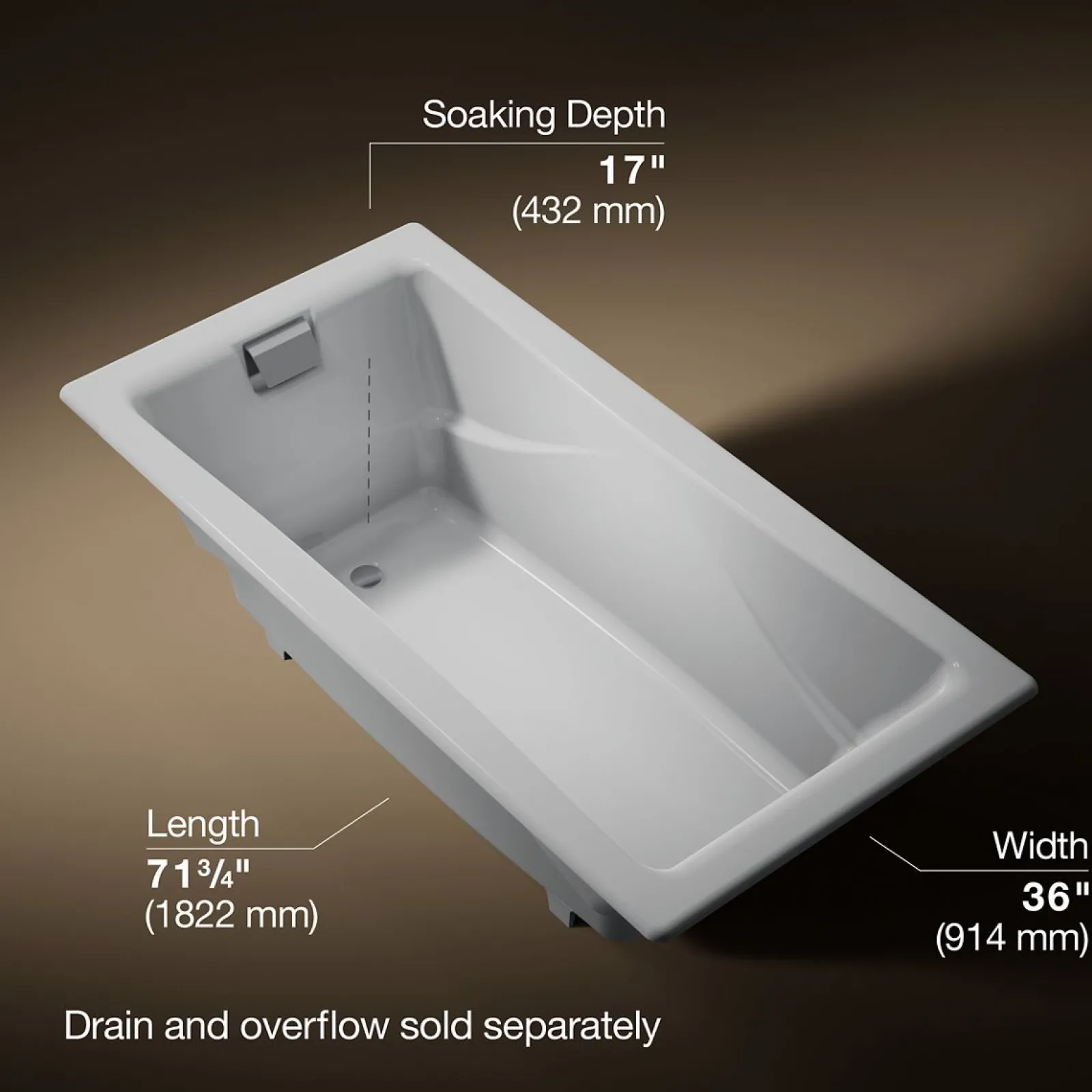 71-3/4" x 36" drop-in bath^Kohler Clearance