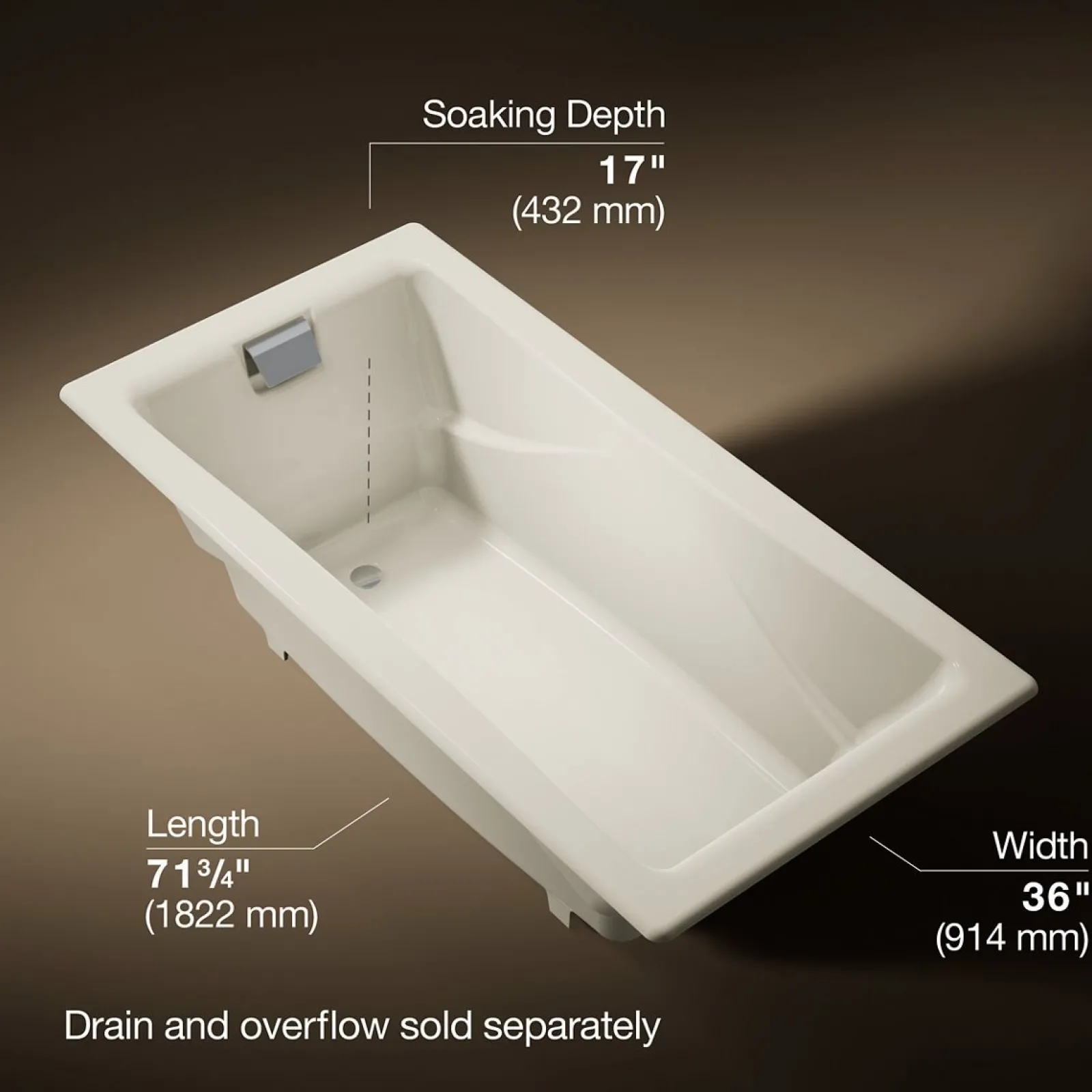 71-3/4" x 36" drop-in bath^Kohler Clearance