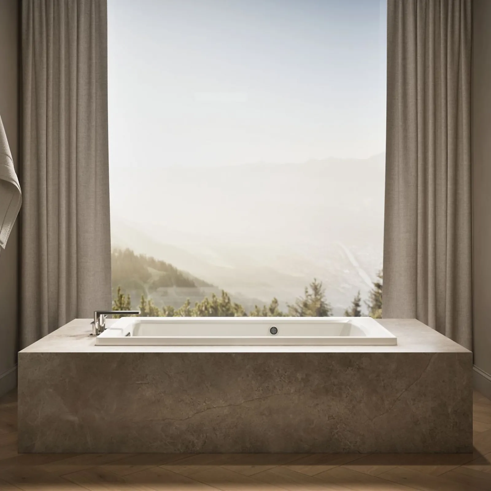 60" x 32" drop-in bath with Bask® heated surface^Kohler New