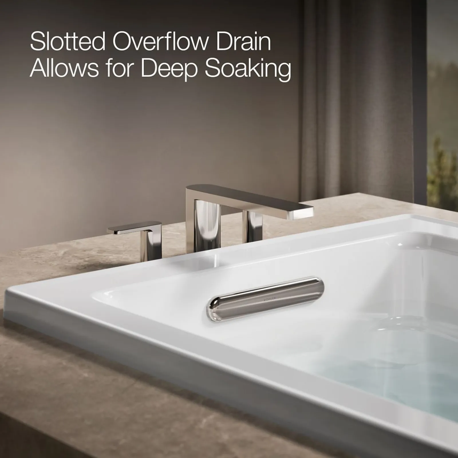 60" x 32" drop-in bath with Bask® heated surface^Kohler New