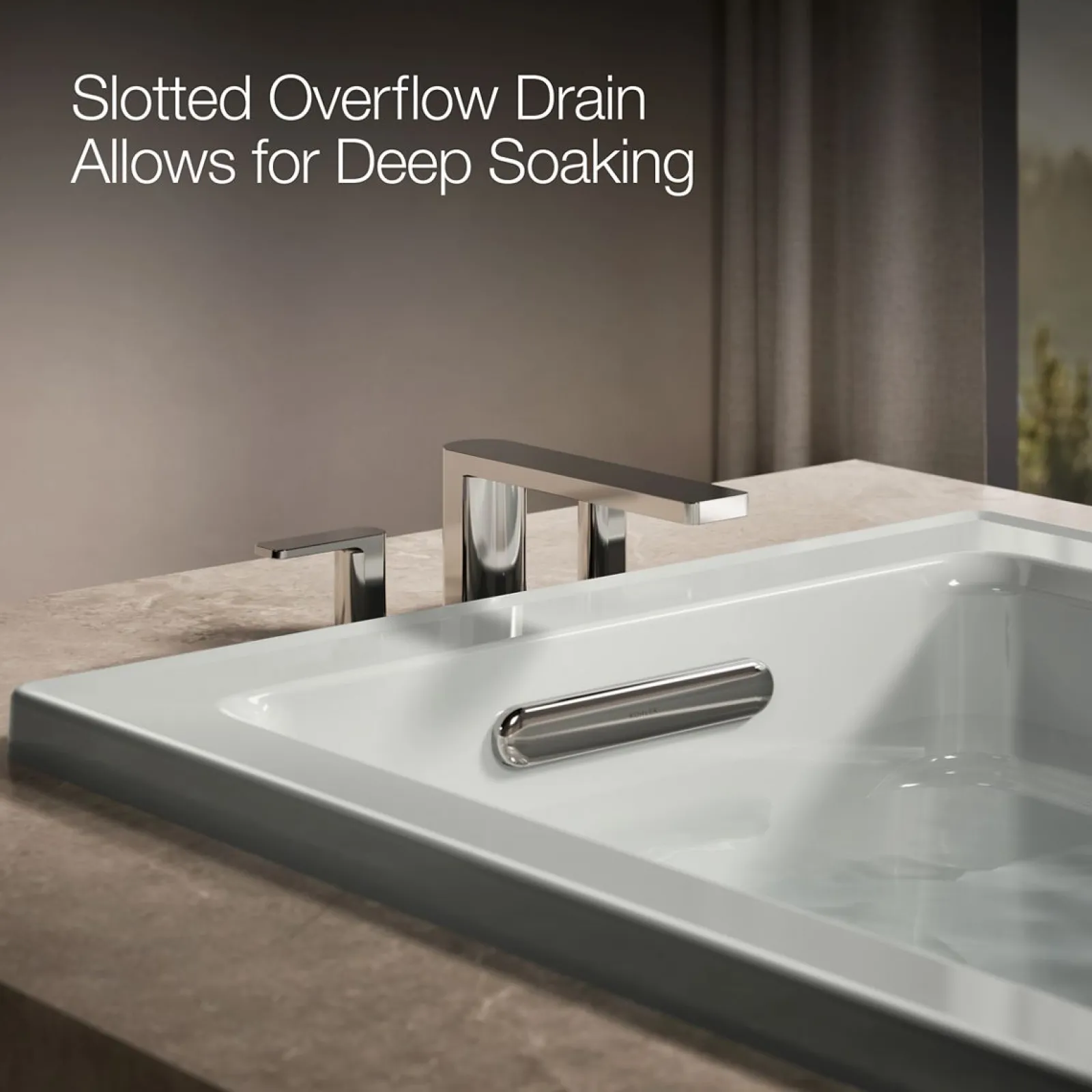 60" x 32" drop-in bath with Bask® heated surface^Kohler New