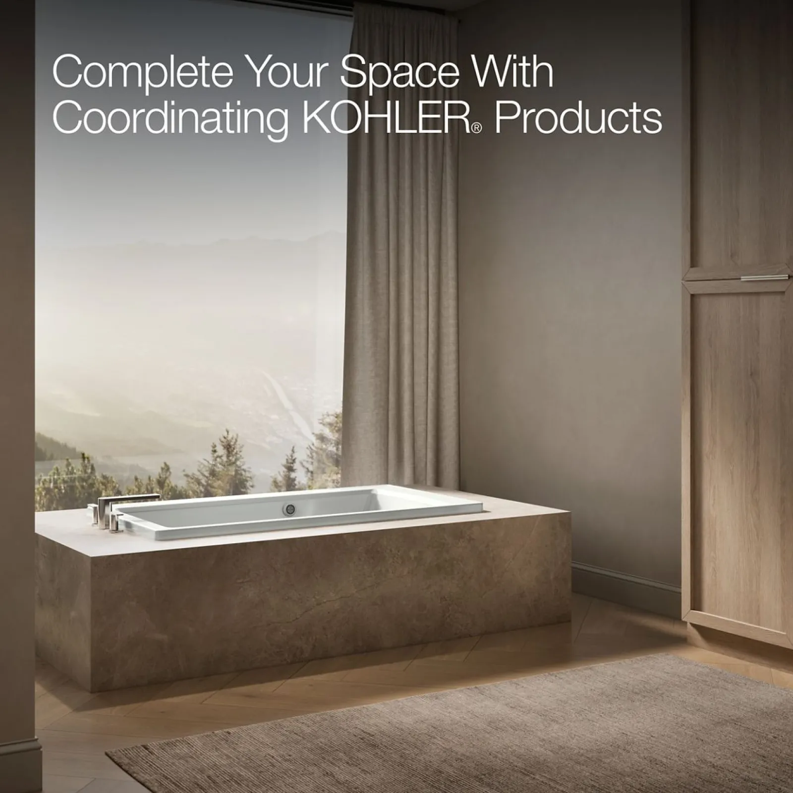 60" x 32" drop-in bath with Bask® heated surface^Kohler New