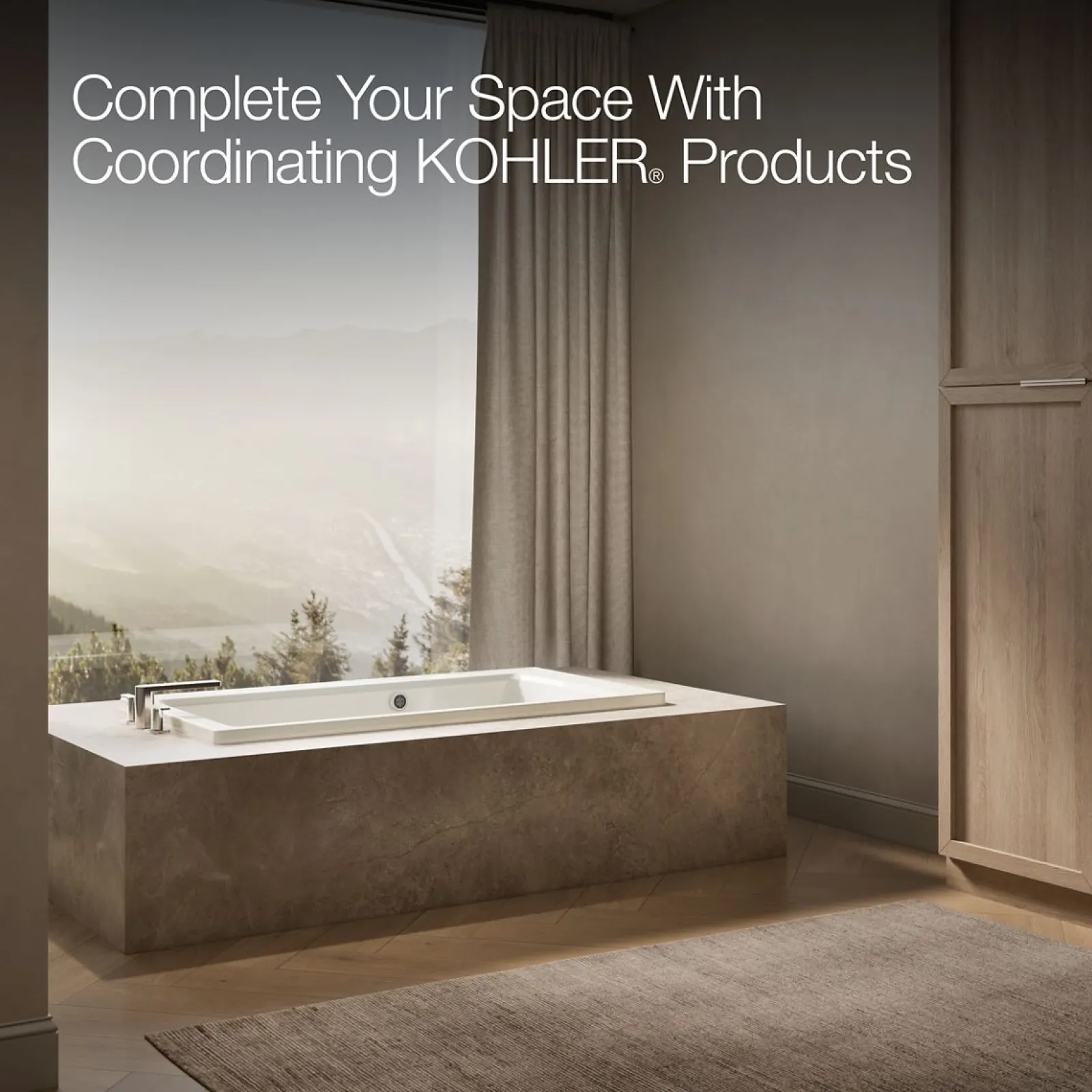 60" x 32" drop-in bath with Bask® heated surface^Kohler New