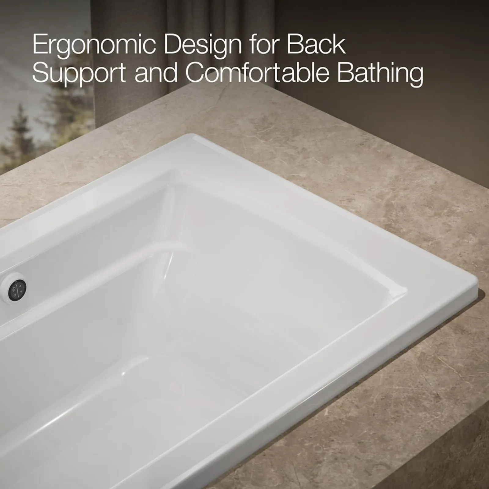 60" x 32" drop-in bath with Bask® heated surface^Kohler New