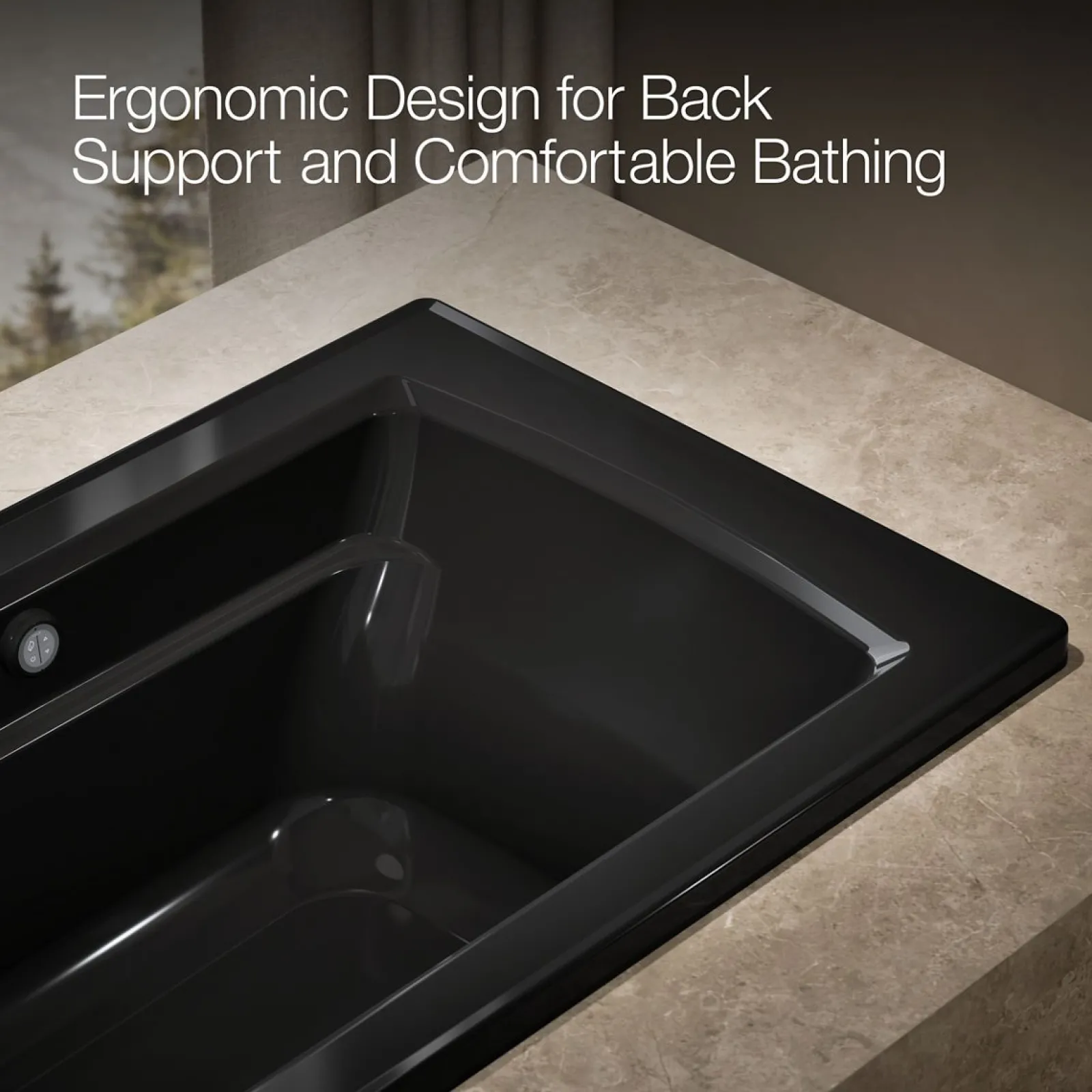 60" x 32" drop-in bath with Bask® heated surface^Kohler New