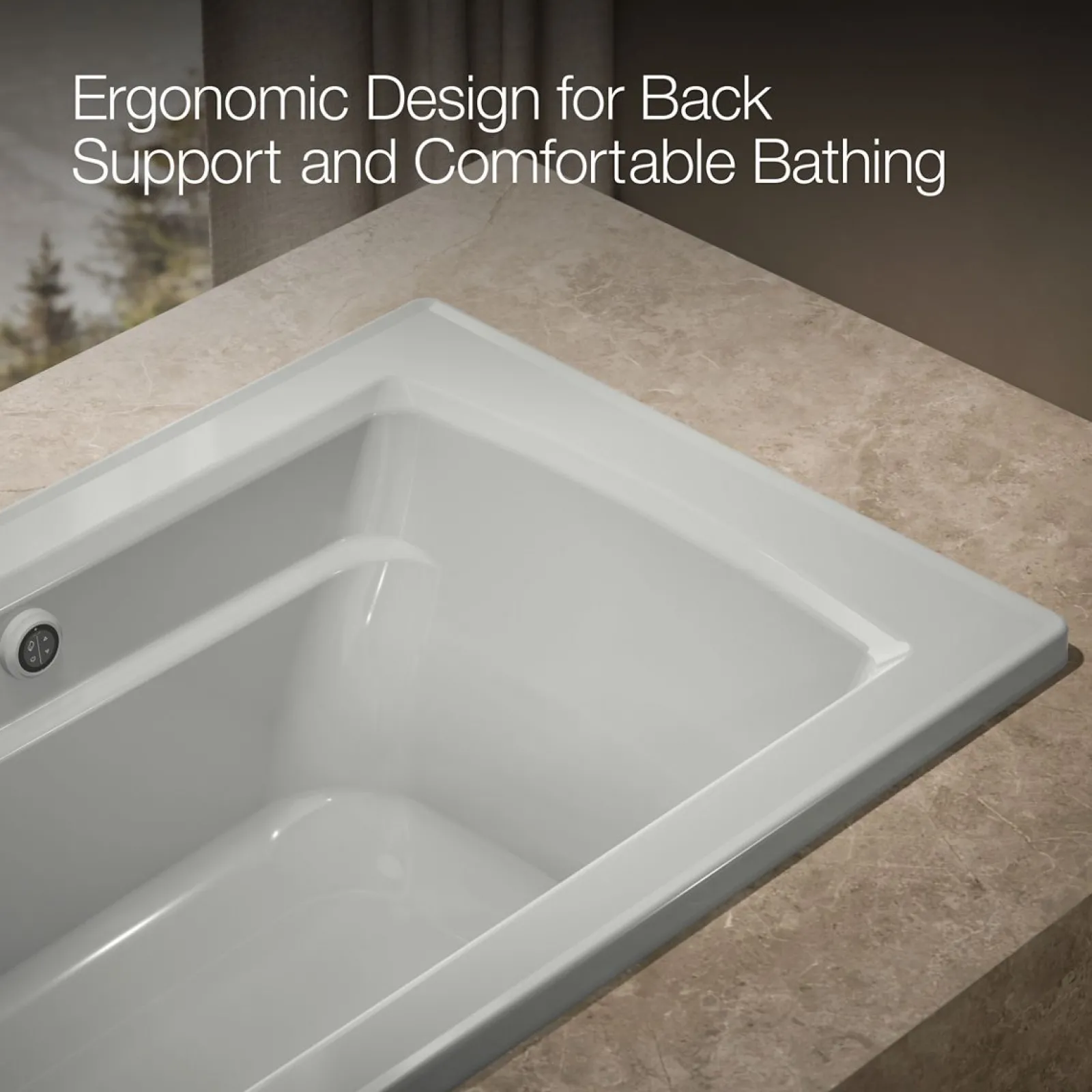 60" x 32" drop-in bath with Bask® heated surface^Kohler New