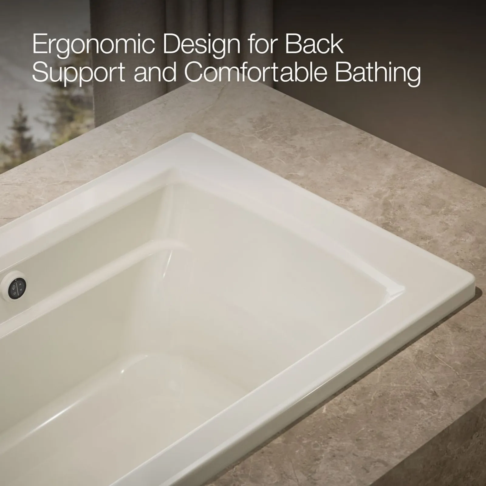 60" x 32" drop-in bath with Bask® heated surface^Kohler New