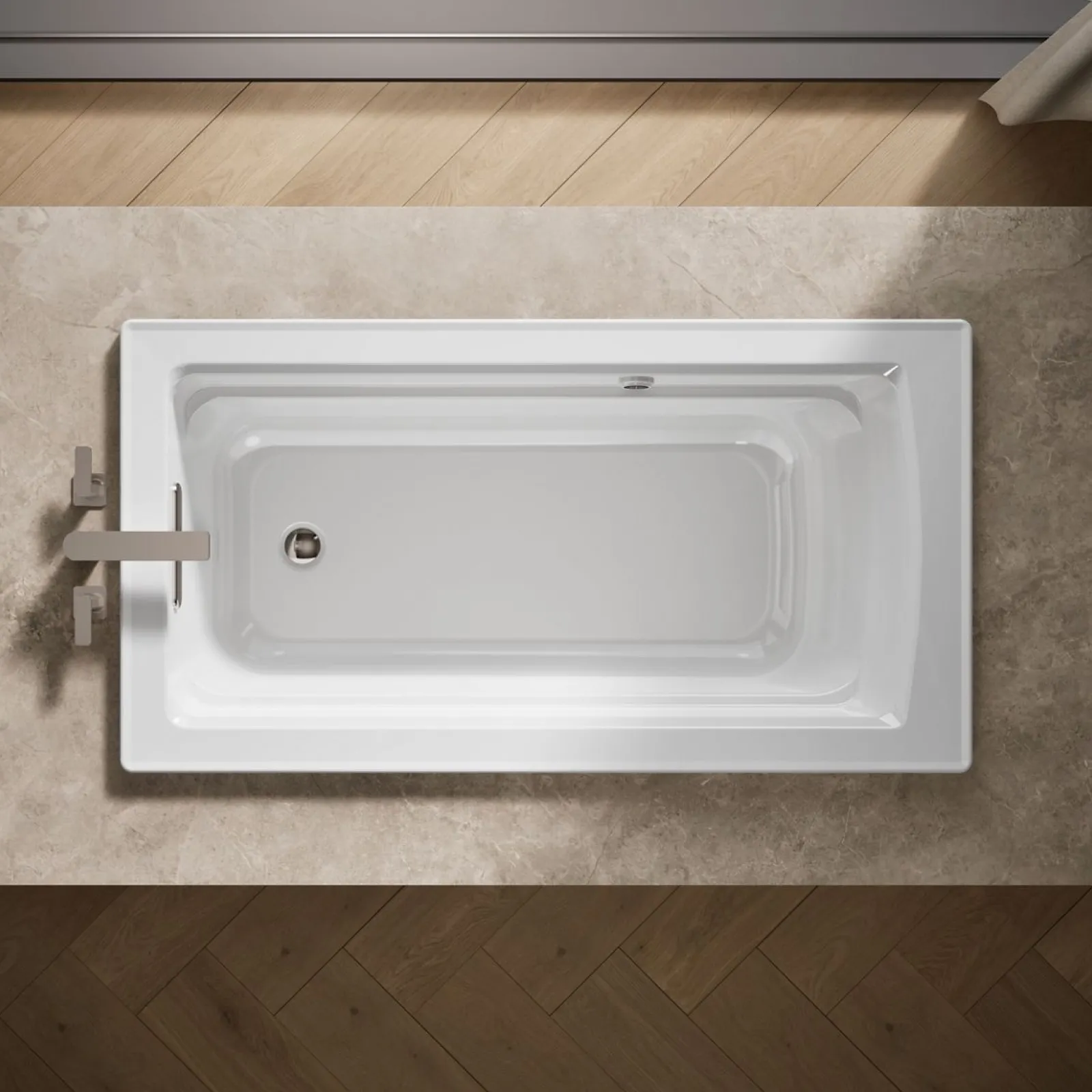 60" x 32" drop-in bath with Bask® heated surface^Kohler New