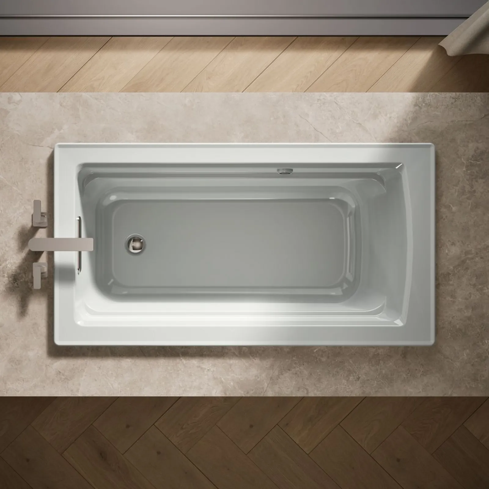 60" x 32" drop-in bath with Bask® heated surface^Kohler New