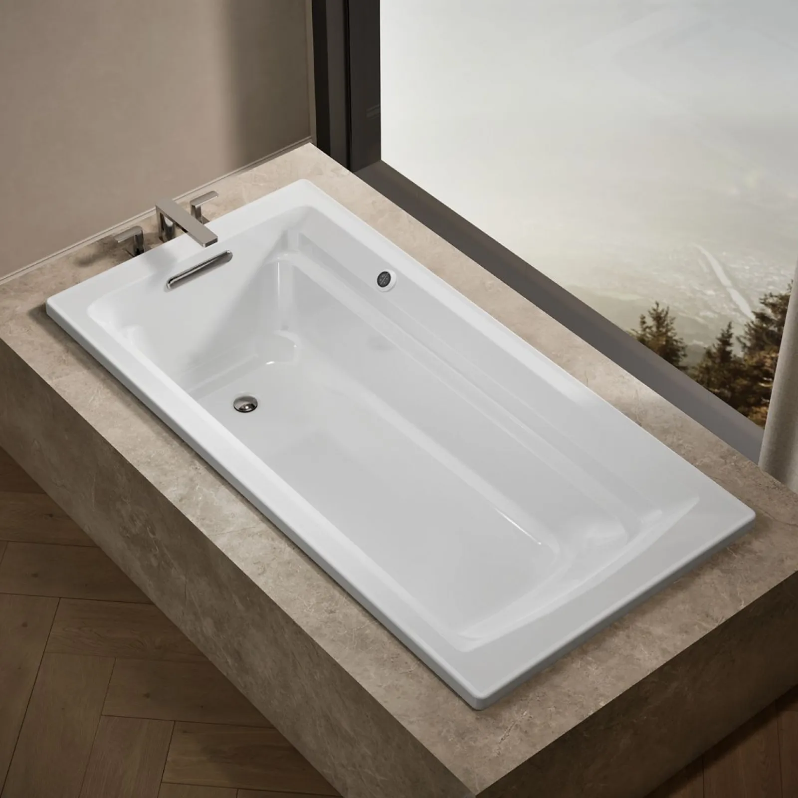 72" x 36" drop-in bath with Bask® heated surface^Kohler Best