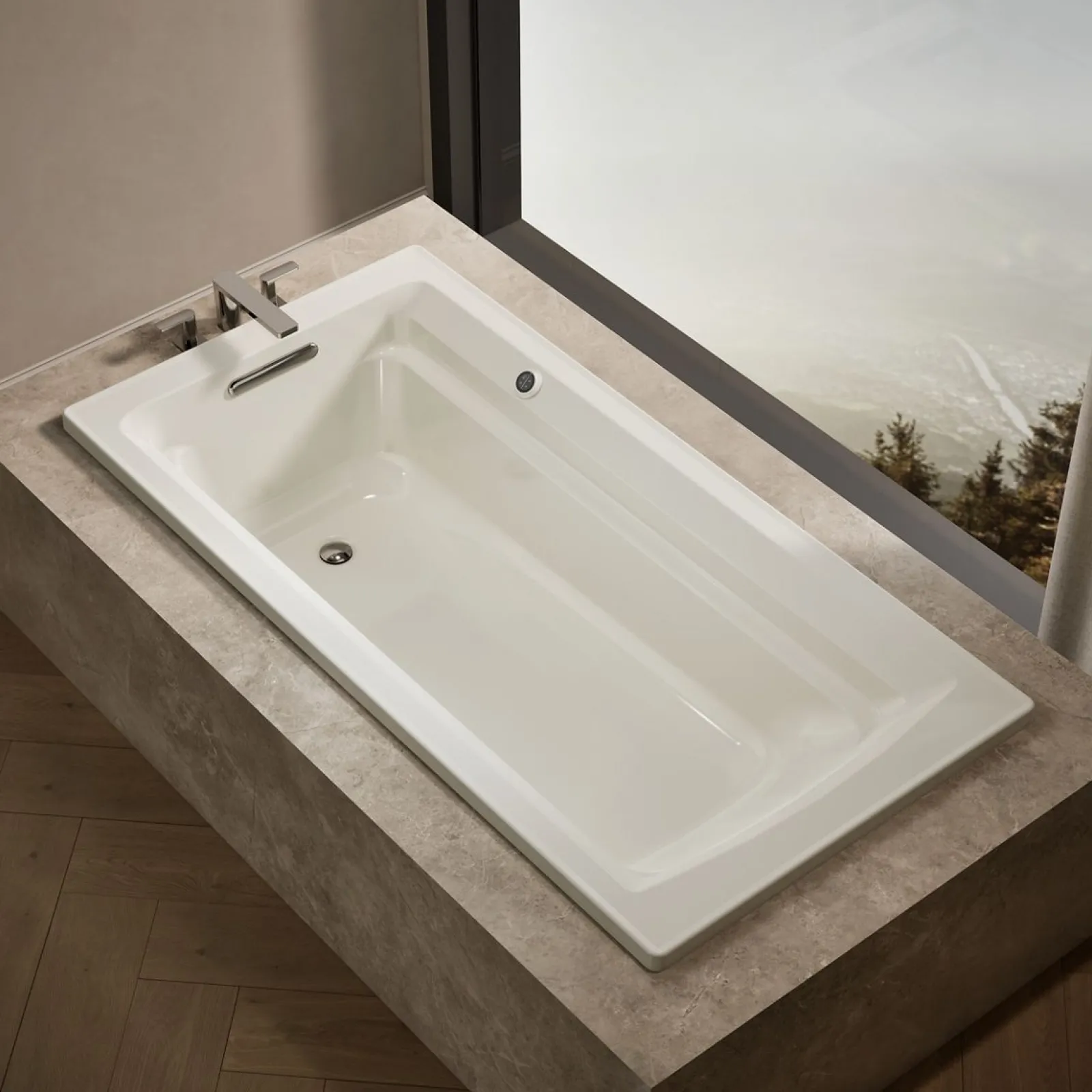 72" x 36" drop-in bath with Bask® heated surface^Kohler Best