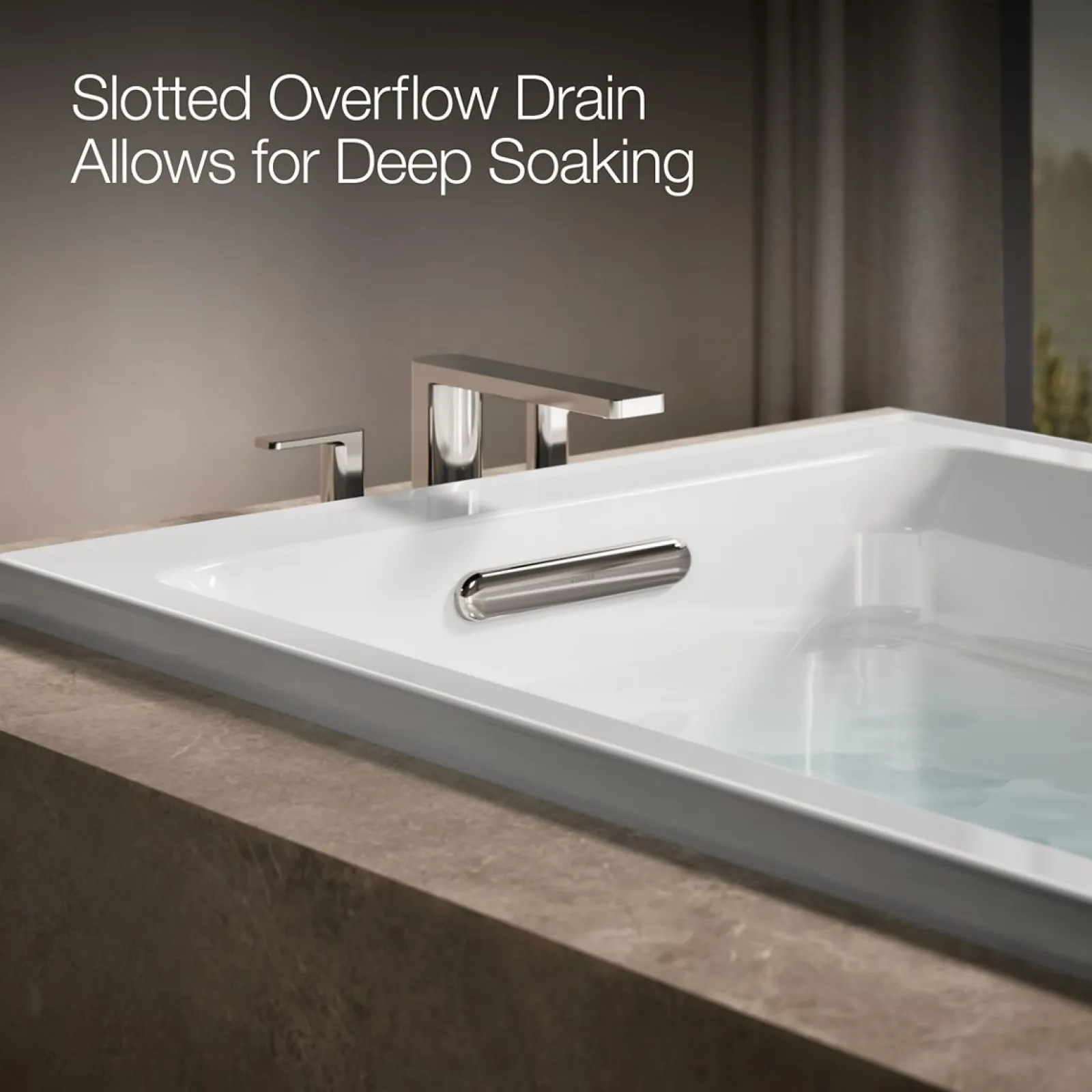72" x 36" drop-in bath with Bask® heated surface^Kohler Best
