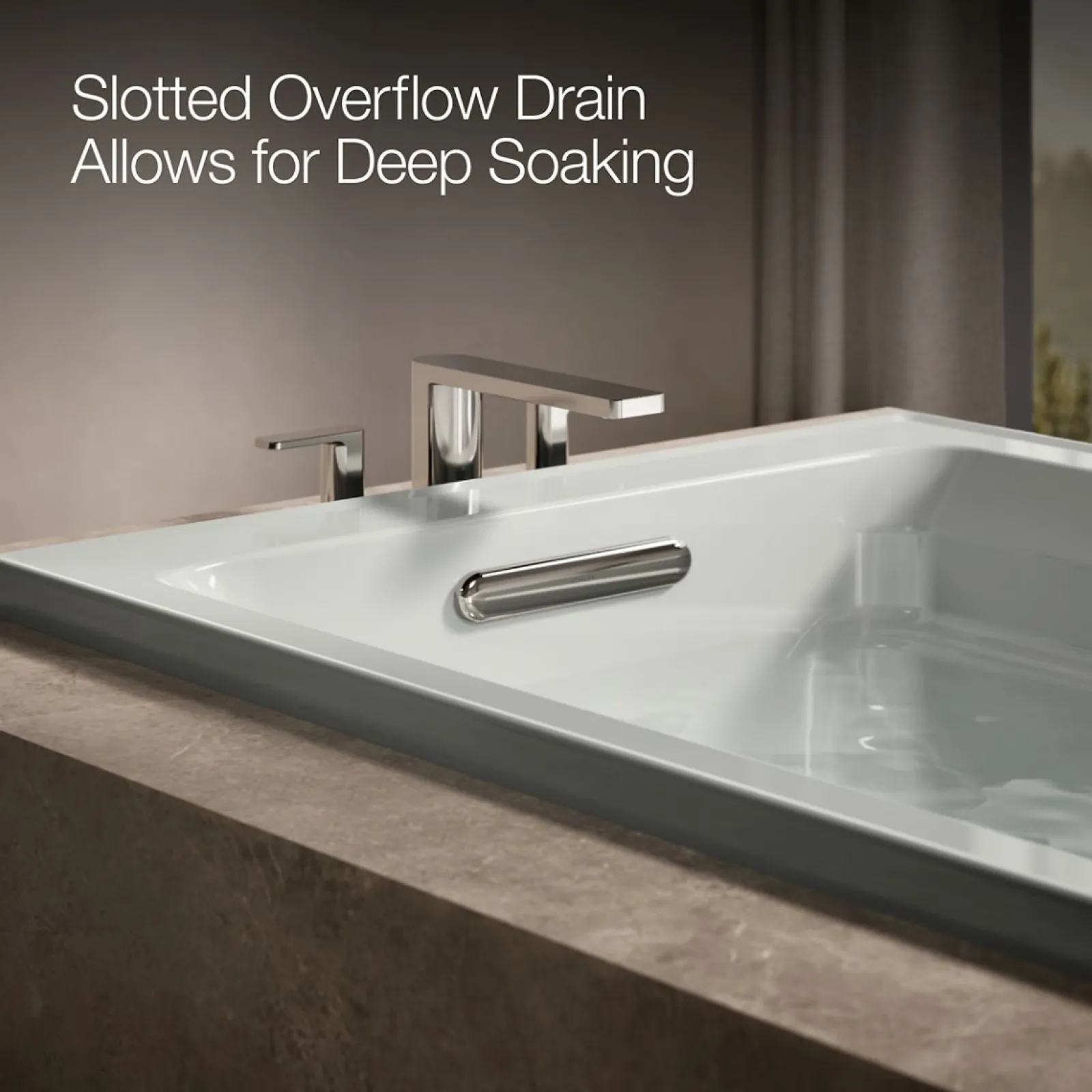 72" x 36" drop-in bath with Bask® heated surface^Kohler Best