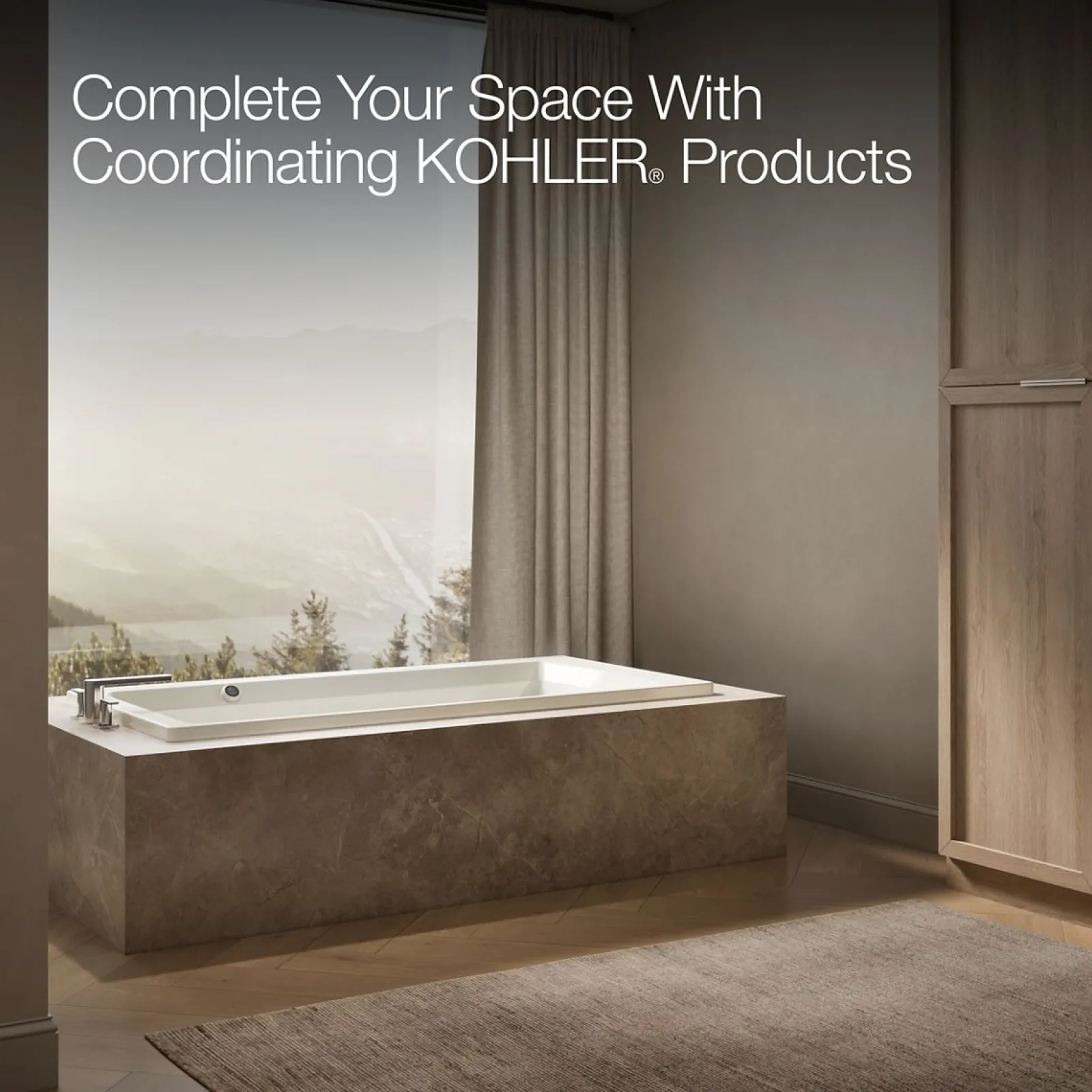72" x 36" drop-in bath with Bask® heated surface^Kohler Best
