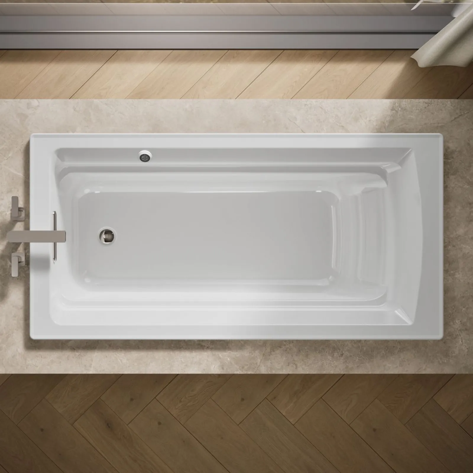 72" x 36" drop-in bath with Bask® heated surface^Kohler Best
