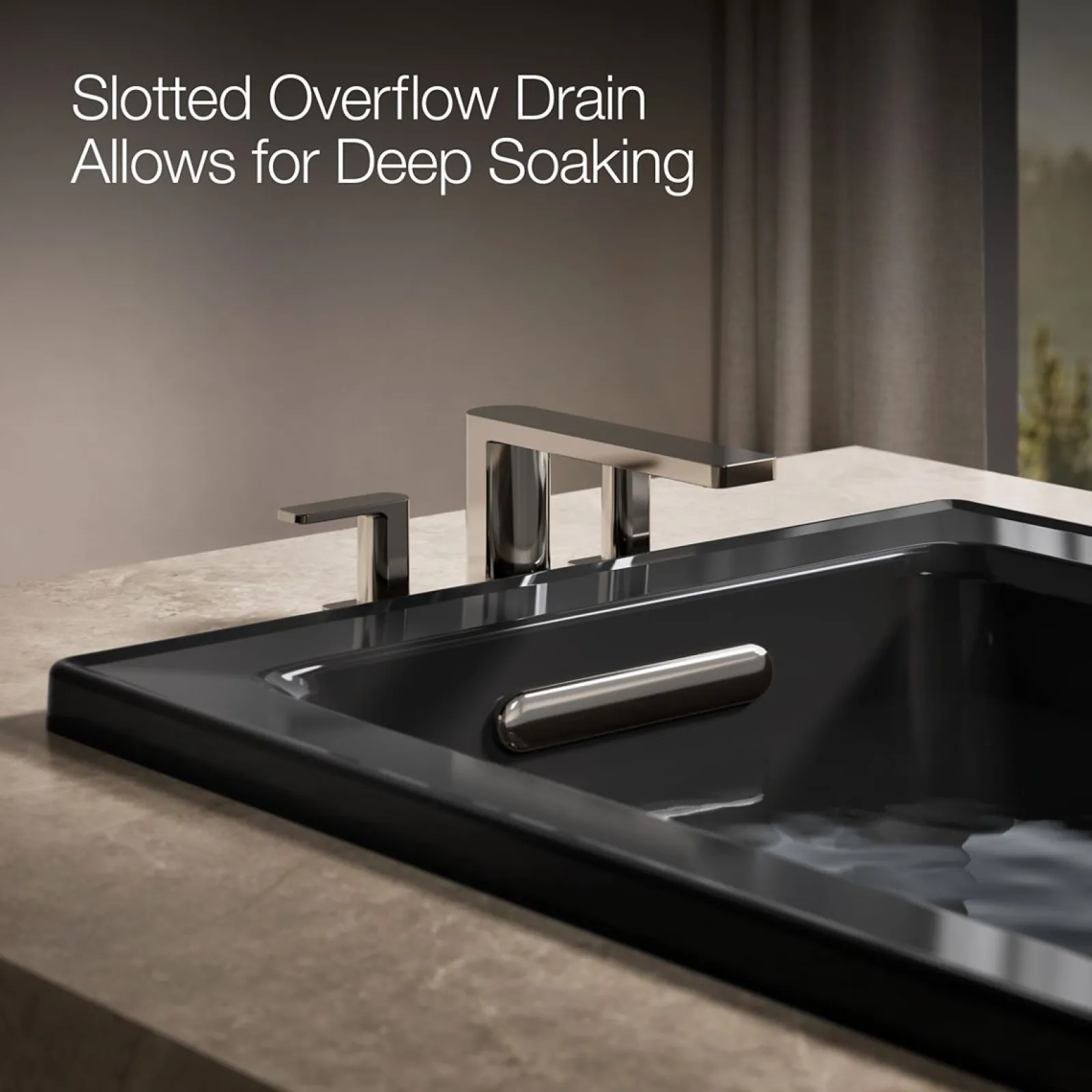 60" x 30" drop-in bath with Bask® heated surface^Kohler Hot