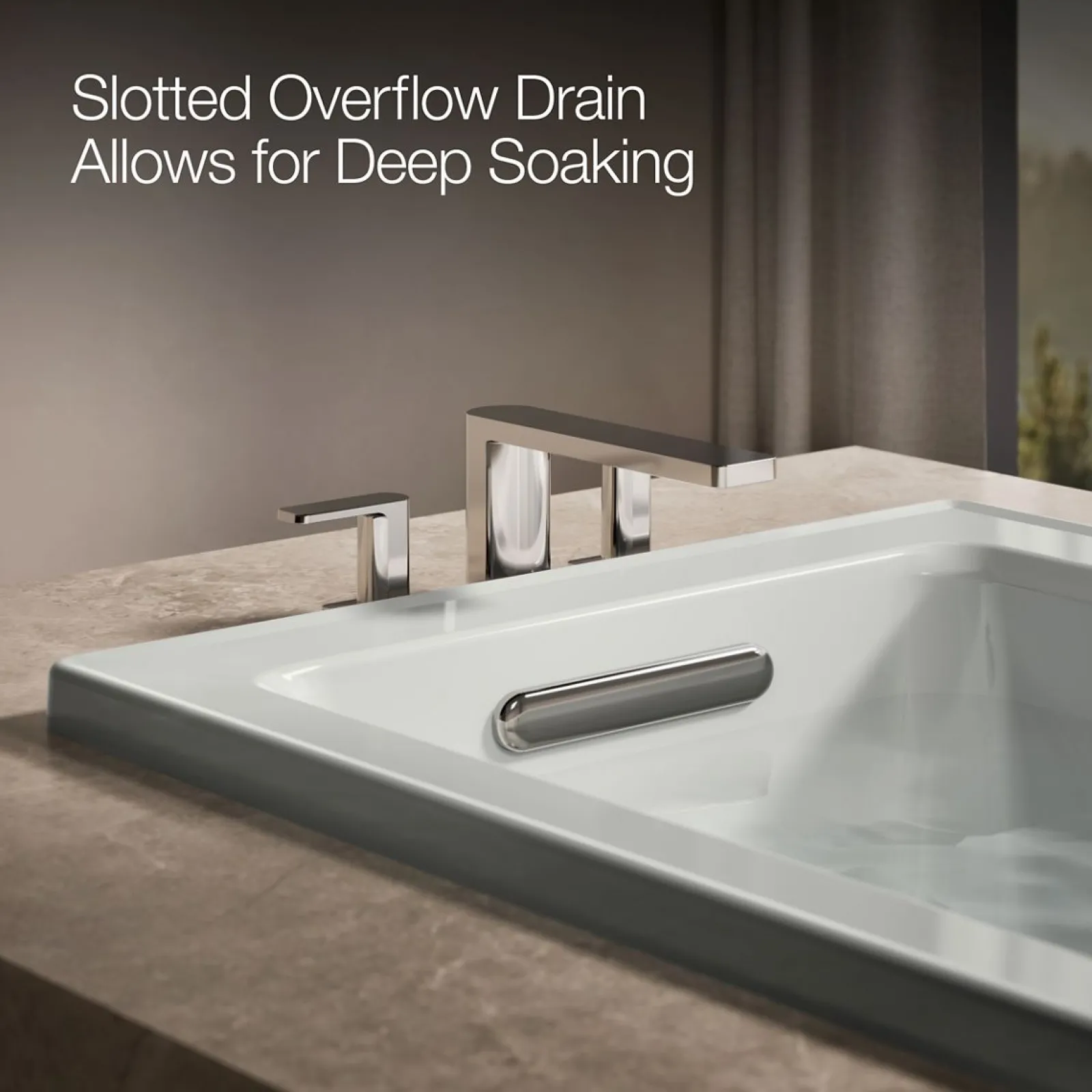60" x 30" drop-in bath with Bask® heated surface^Kohler Hot