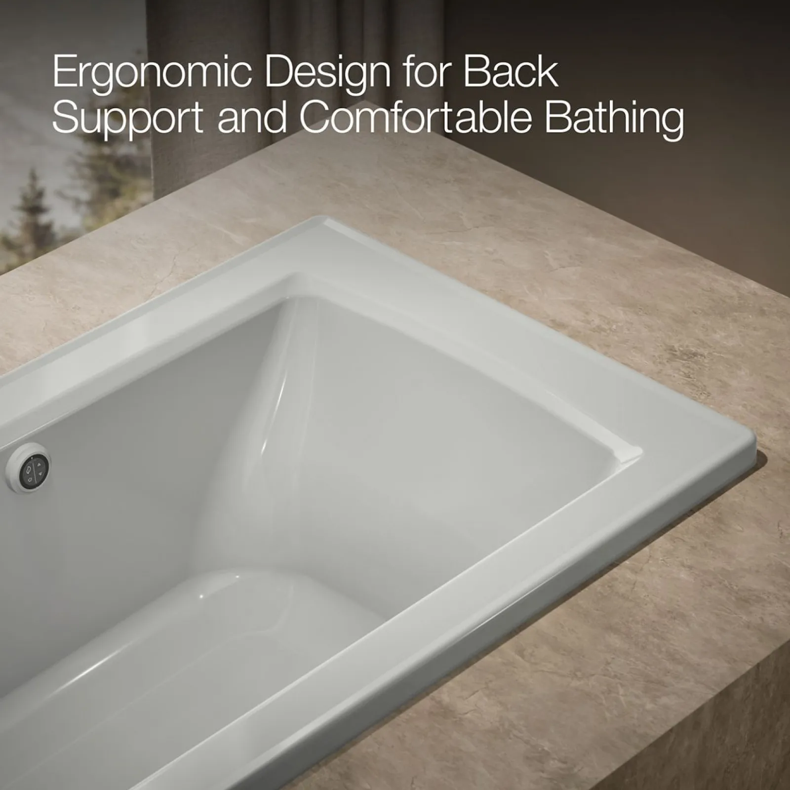 60" x 30" drop-in bath with Bask® heated surface^Kohler Hot