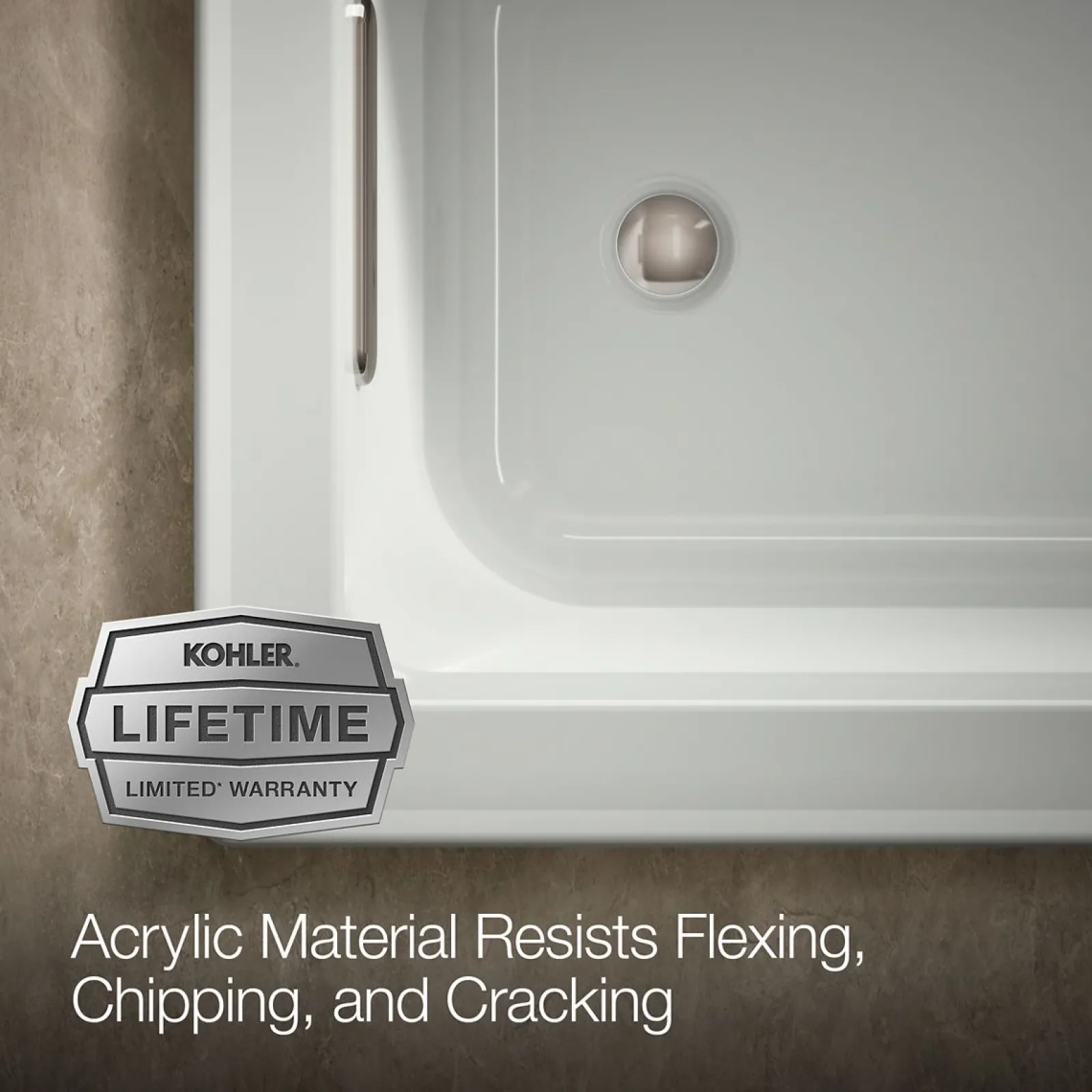 60" x 30" drop-in bath with Bask® heated surface^Kohler Hot
