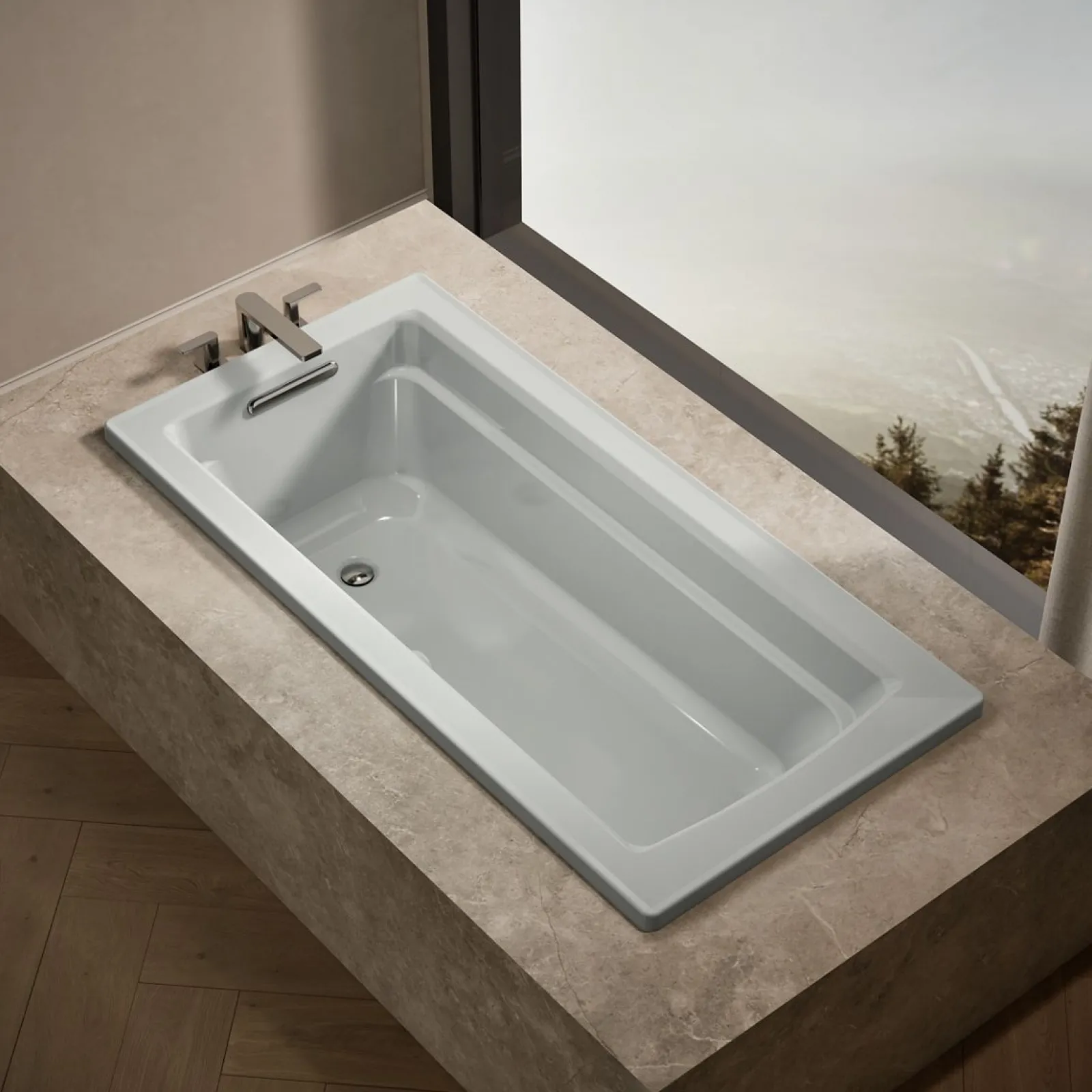 66" x 32" drop-in bath with Bask® heated surface^Kohler New