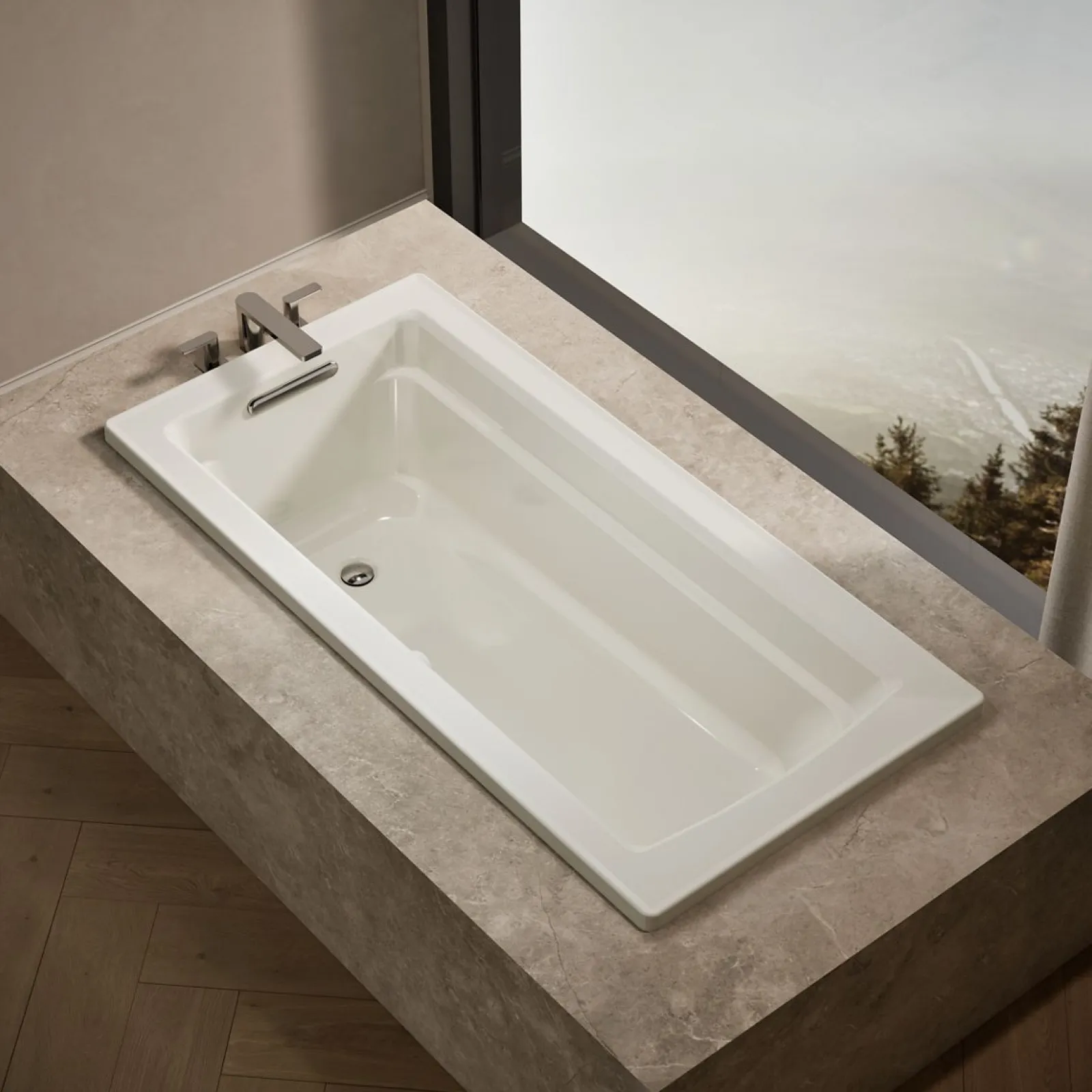 66" x 32" drop-in bath with Bask® heated surface^Kohler New