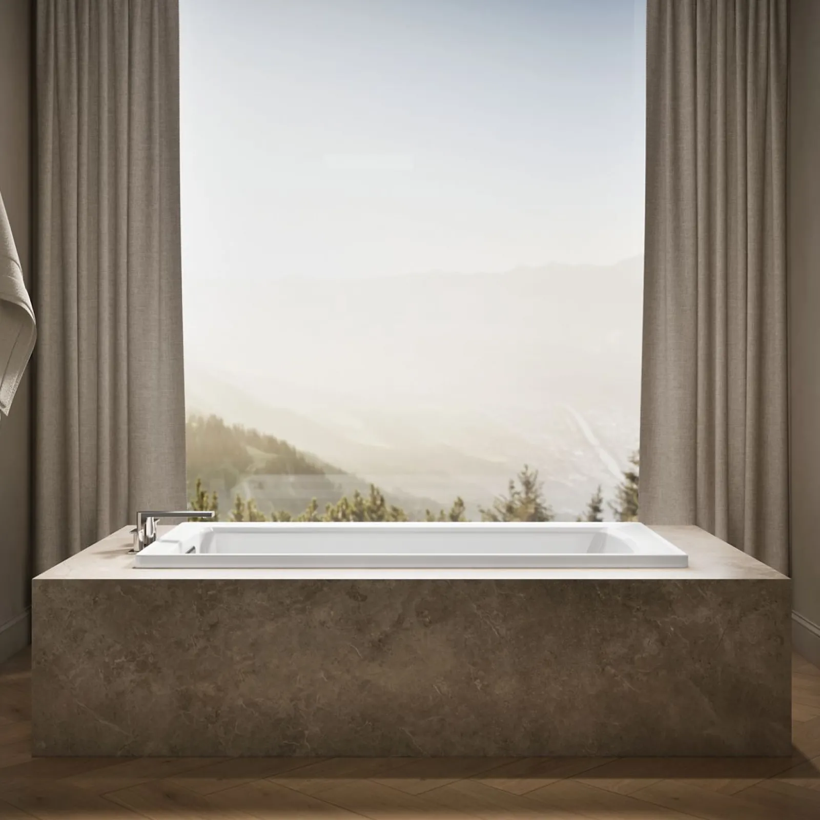 66" x 32" drop-in bath with Bask® heated surface^Kohler New