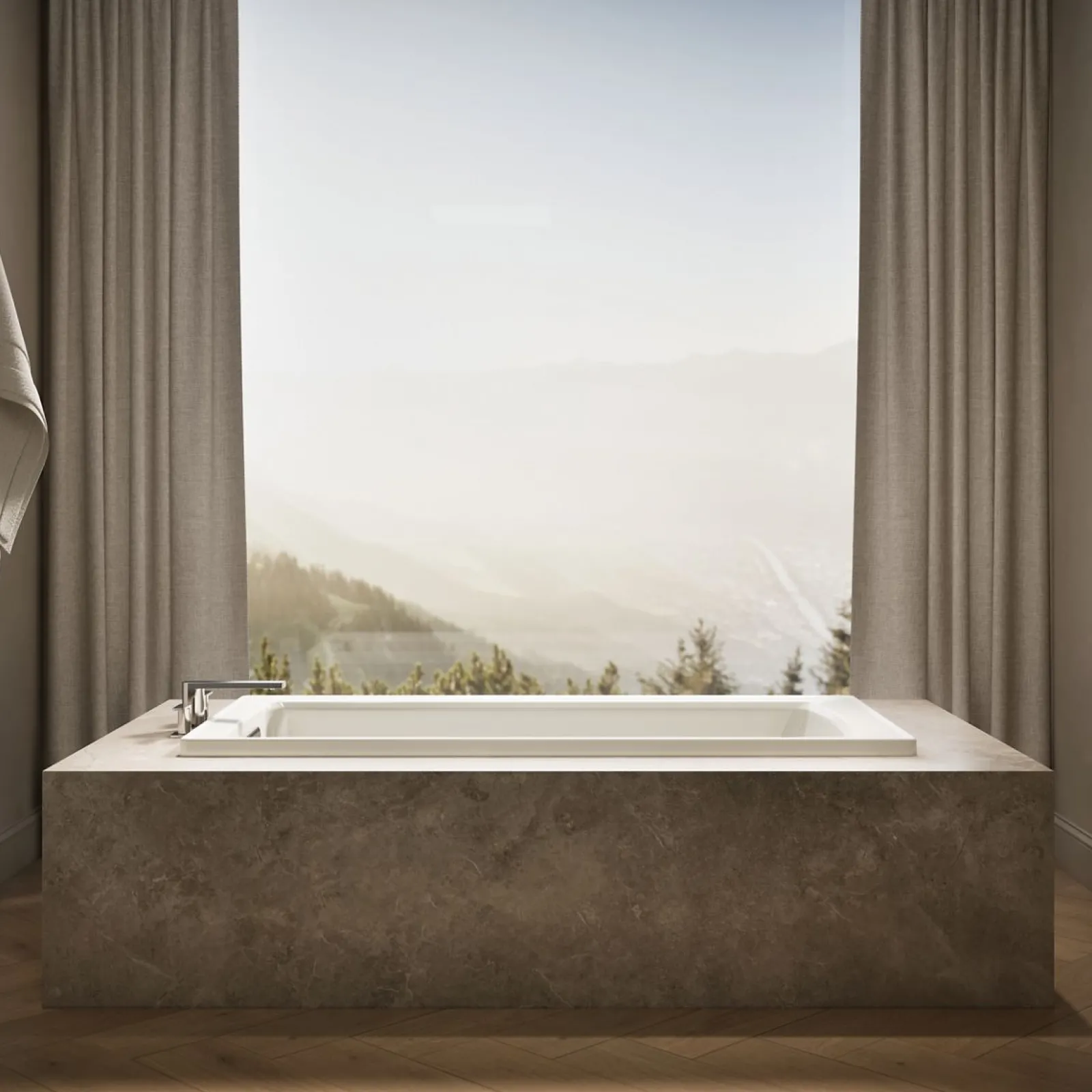 66" x 32" drop-in bath with Bask® heated surface^Kohler New