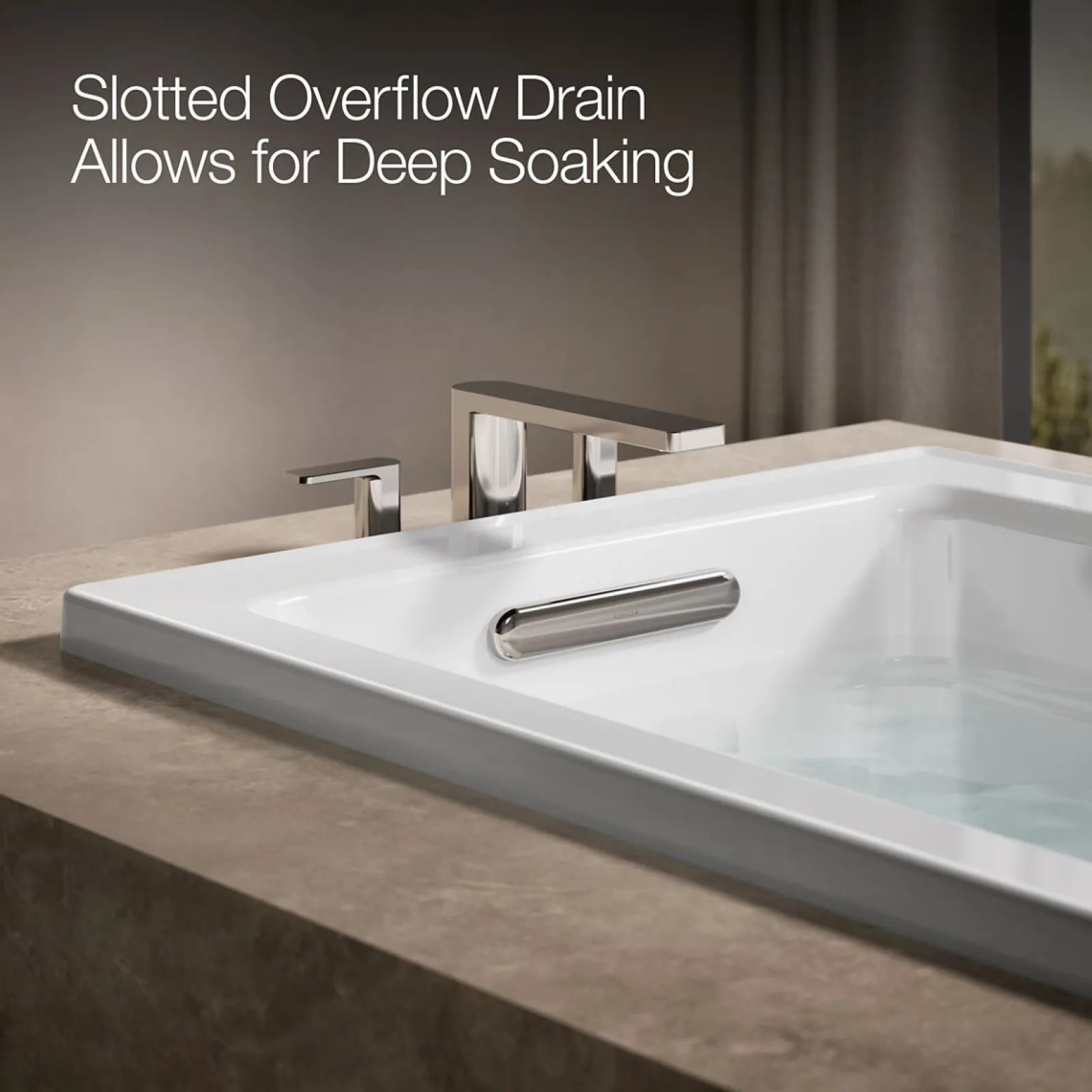 66" x 32" drop-in bath with Bask® heated surface^Kohler New