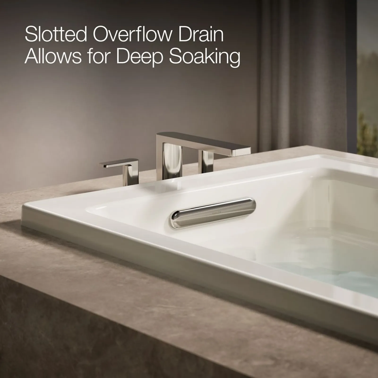66" x 32" drop-in bath with Bask® heated surface^Kohler New