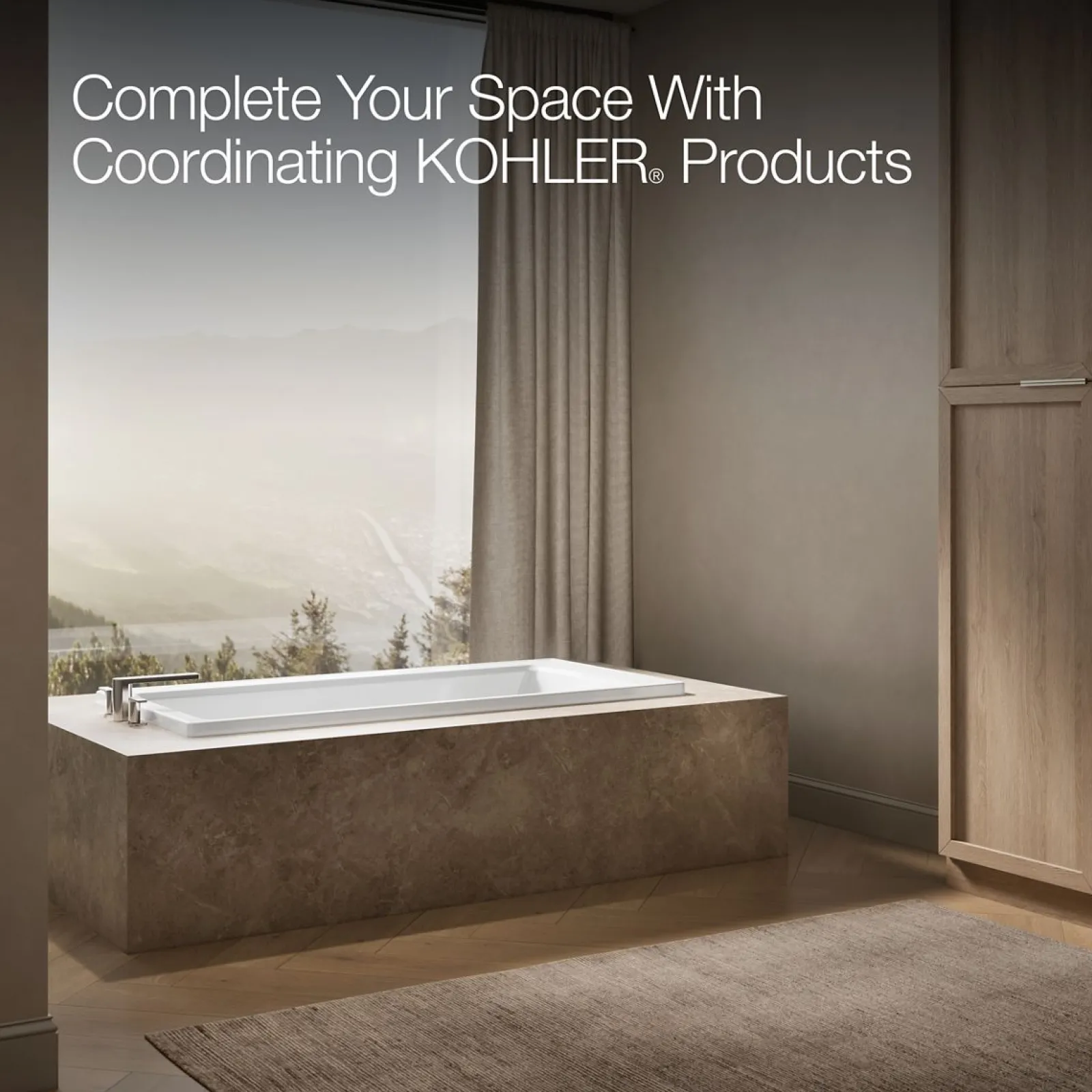 66" x 32" drop-in bath with Bask® heated surface^Kohler New