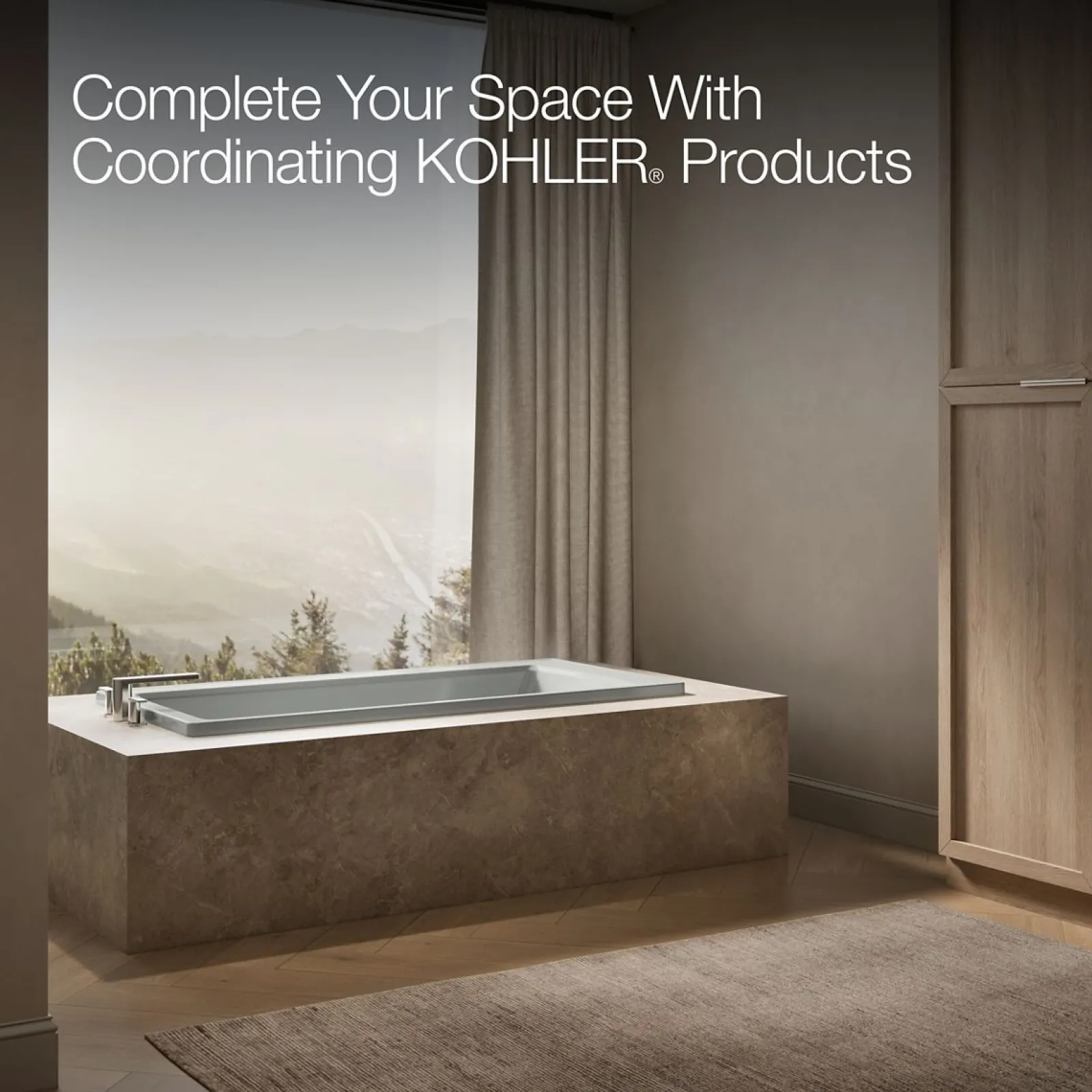 66" x 32" drop-in bath with Bask® heated surface^Kohler New