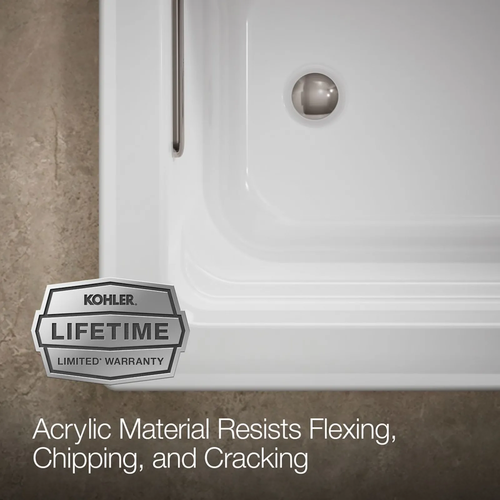 66" x 32" drop-in bath with Bask® heated surface^Kohler New