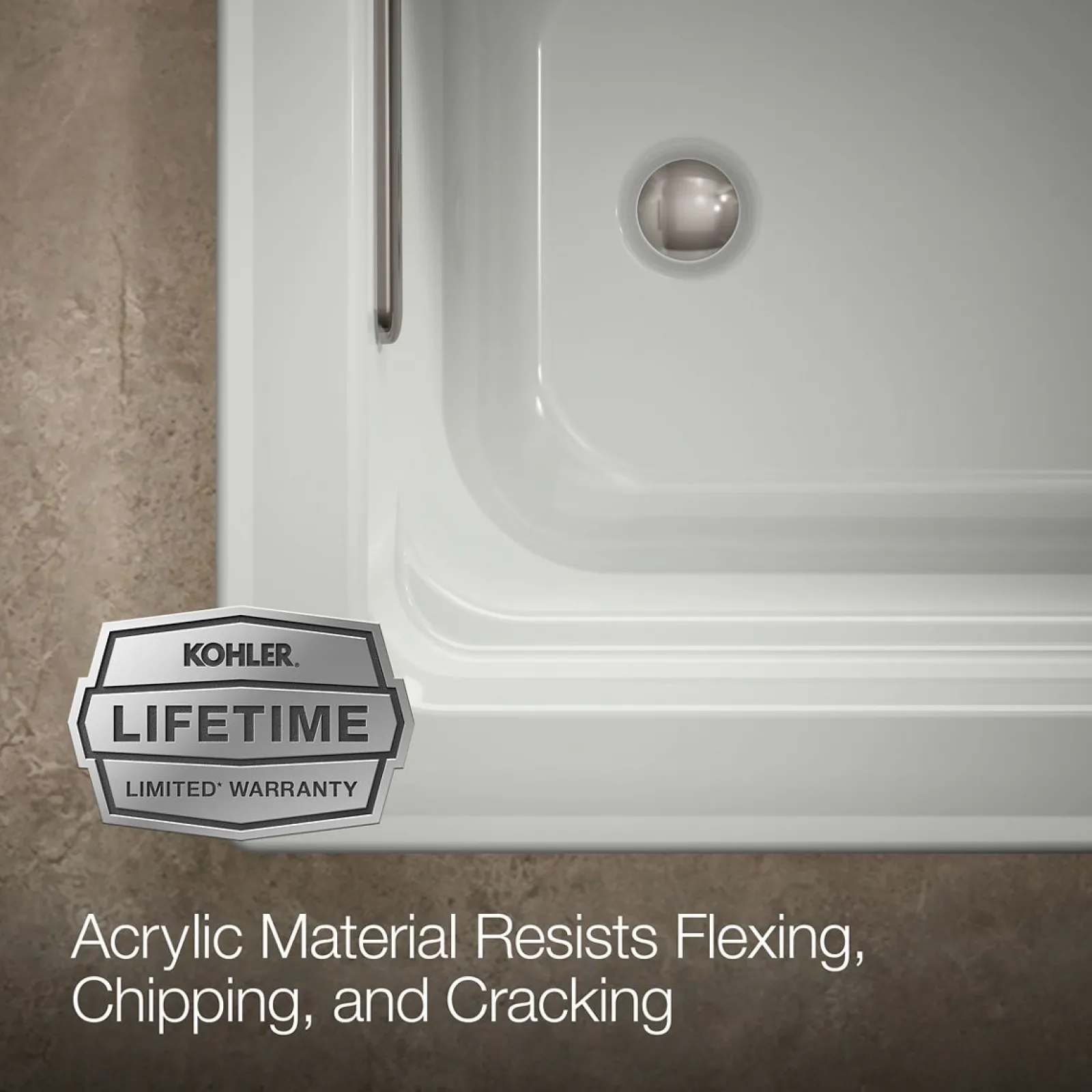 66" x 32" drop-in bath with Bask® heated surface^Kohler New