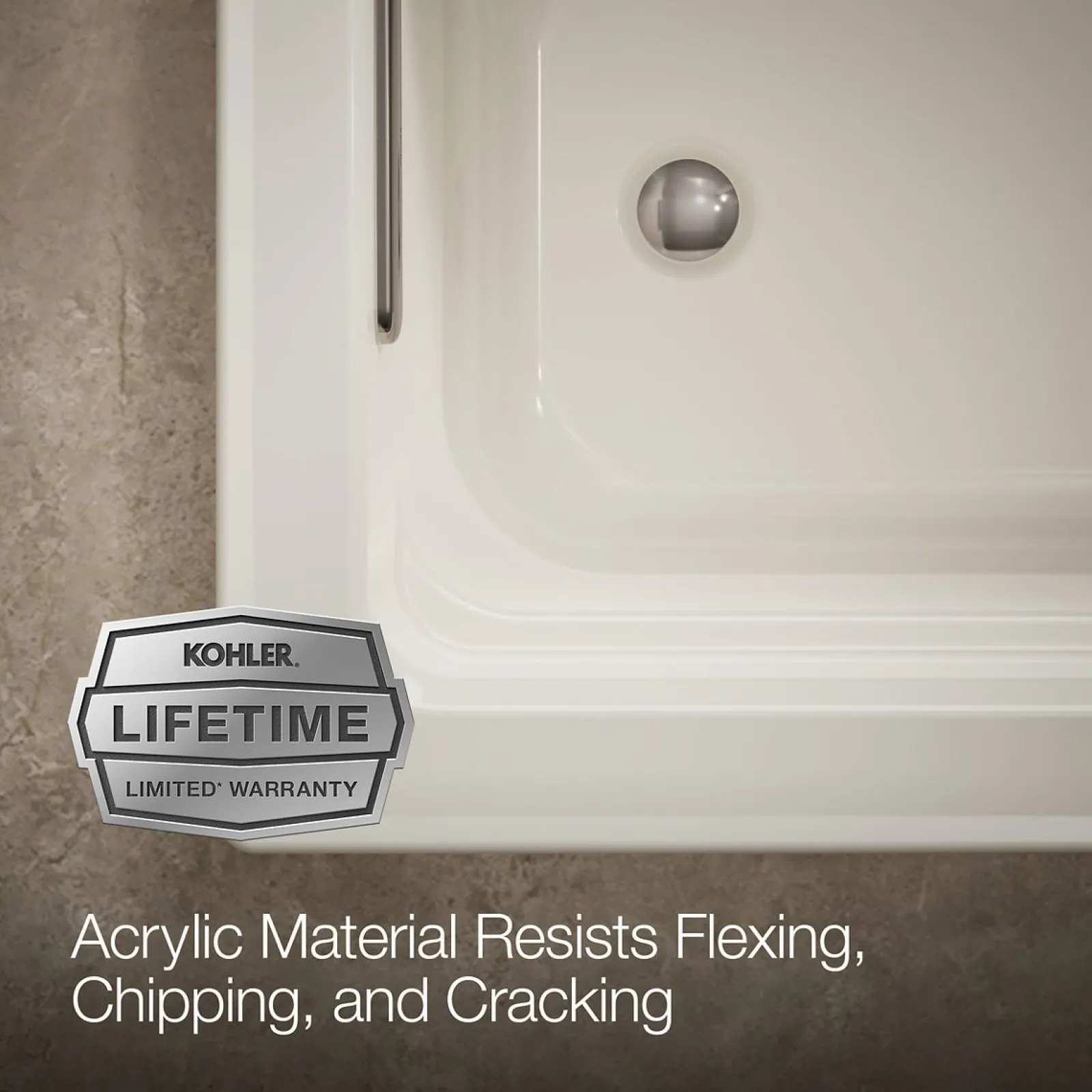 66" x 32" drop-in bath with Bask® heated surface^Kohler New