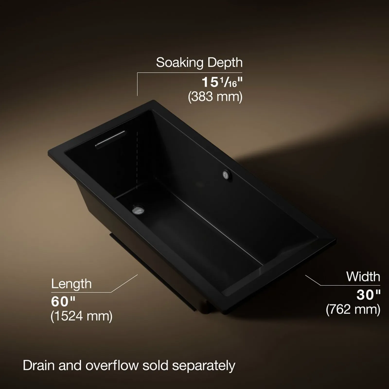 60" x 30" drop-in bath with Bask® heated surface^Kohler Sale