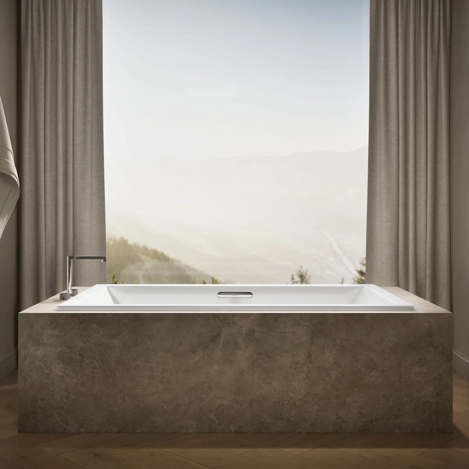 72" x 42" drop-in bath with Bask® heated surface^Kohler Best