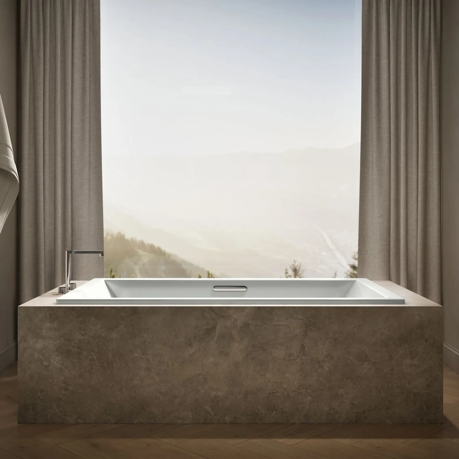 72" x 42" drop-in bath with Bask® heated surface^Kohler Best