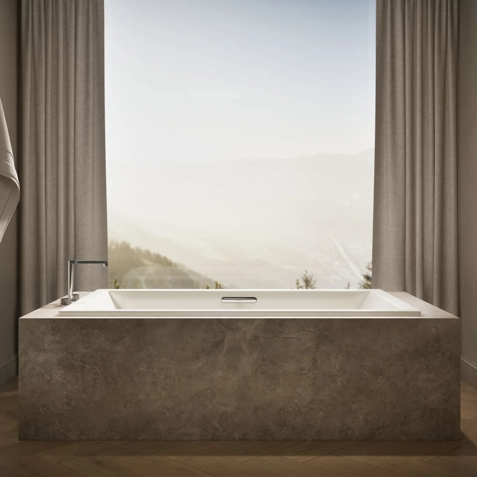 72" x 42" drop-in bath with Bask® heated surface^Kohler Best