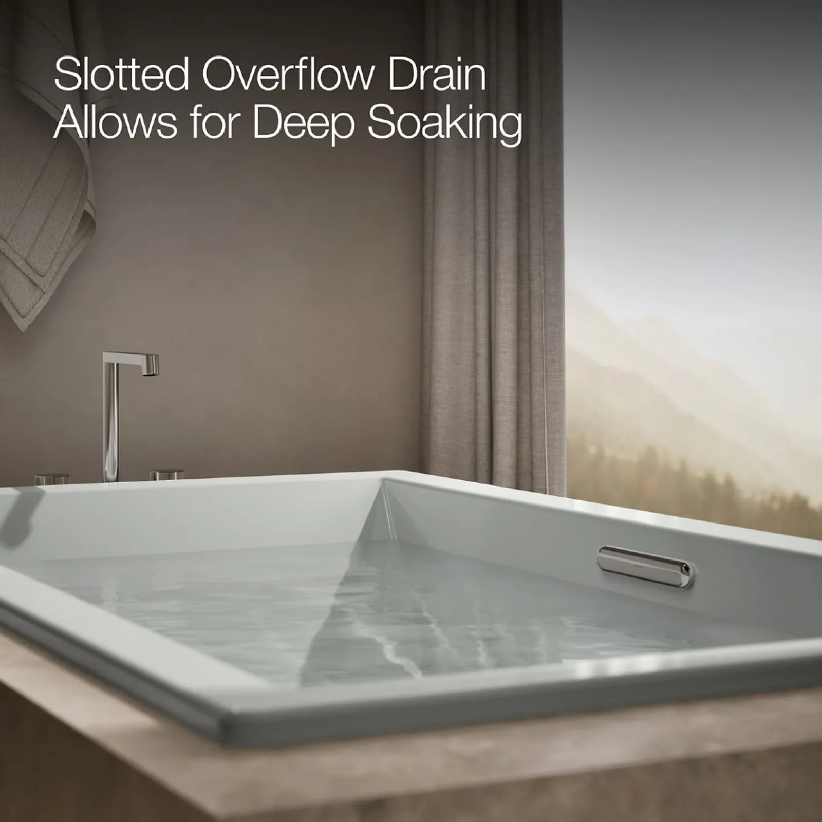 72" x 42" drop-in bath with Bask® heated surface^Kohler Best