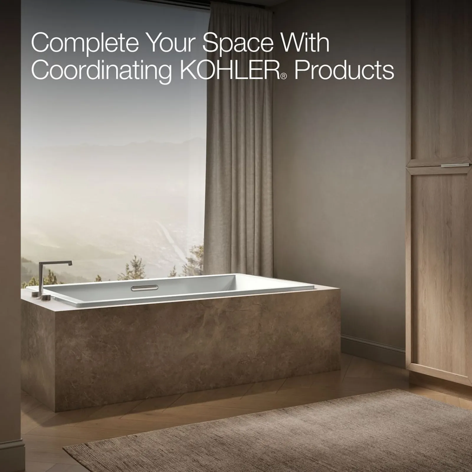 72" x 42" drop-in bath with Bask® heated surface^Kohler Best
