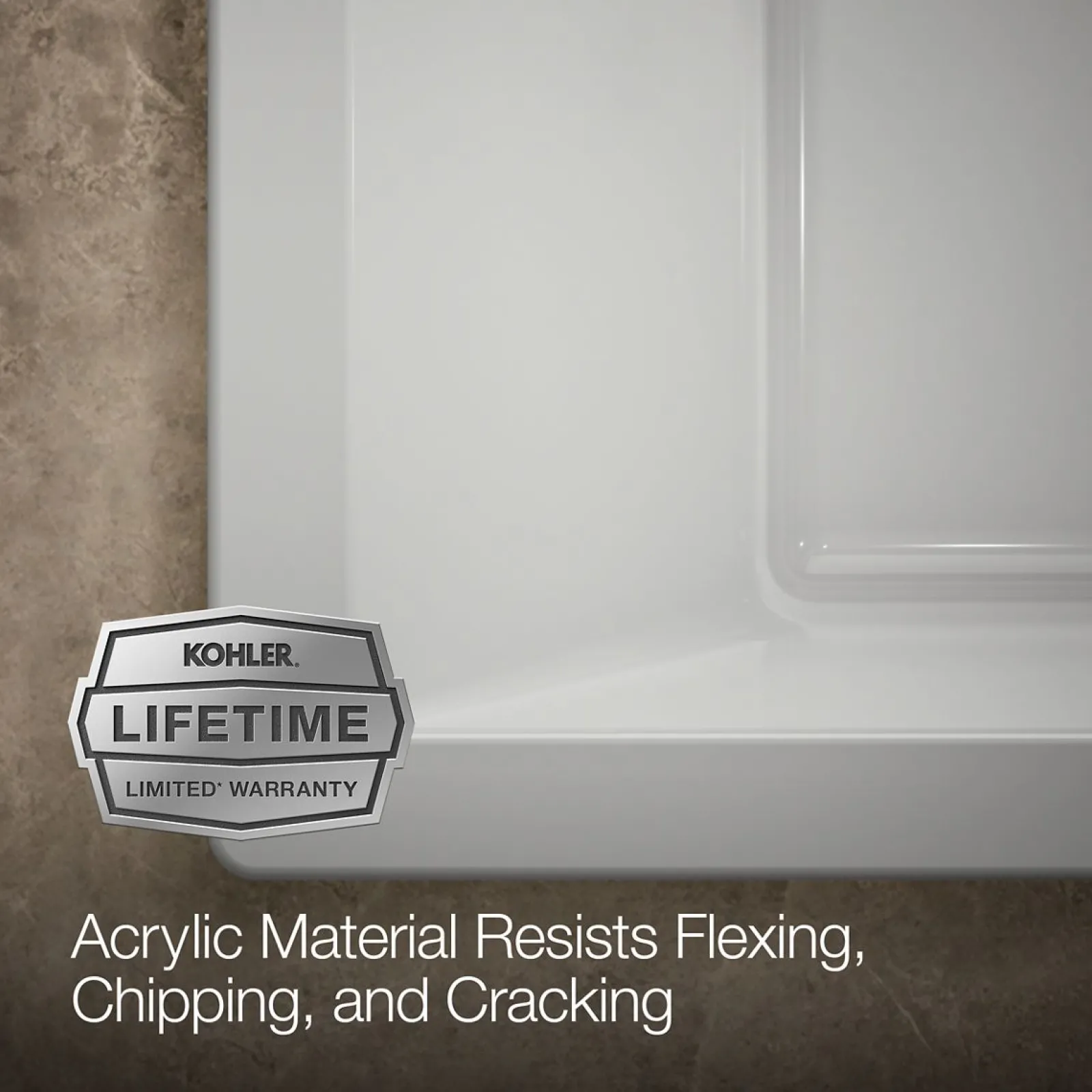 72" x 42" drop-in bath with Bask® heated surface^Kohler Best