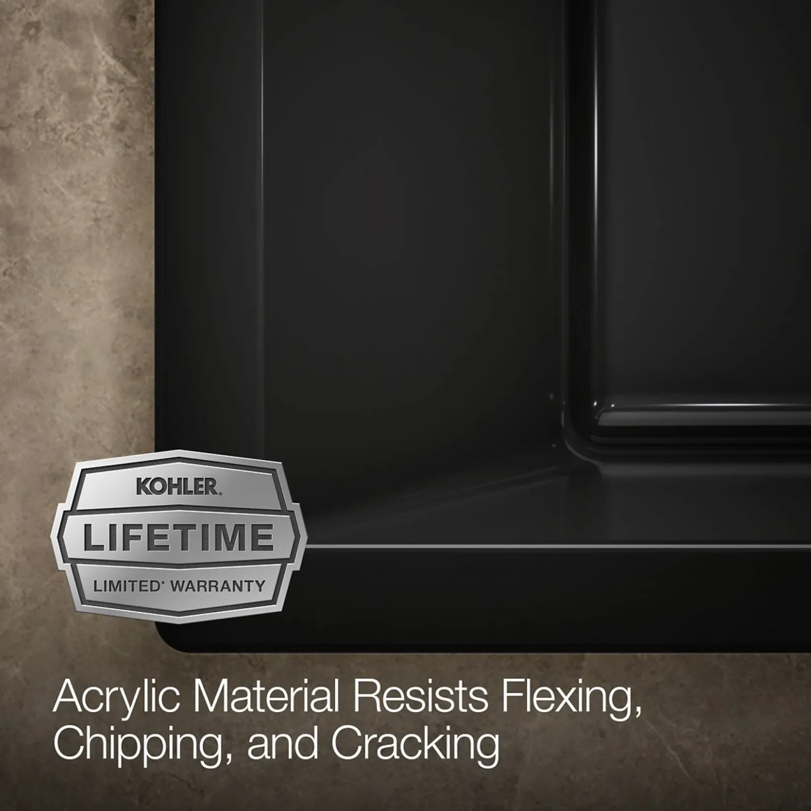 72" x 42" drop-in bath with Bask® heated surface^Kohler Best