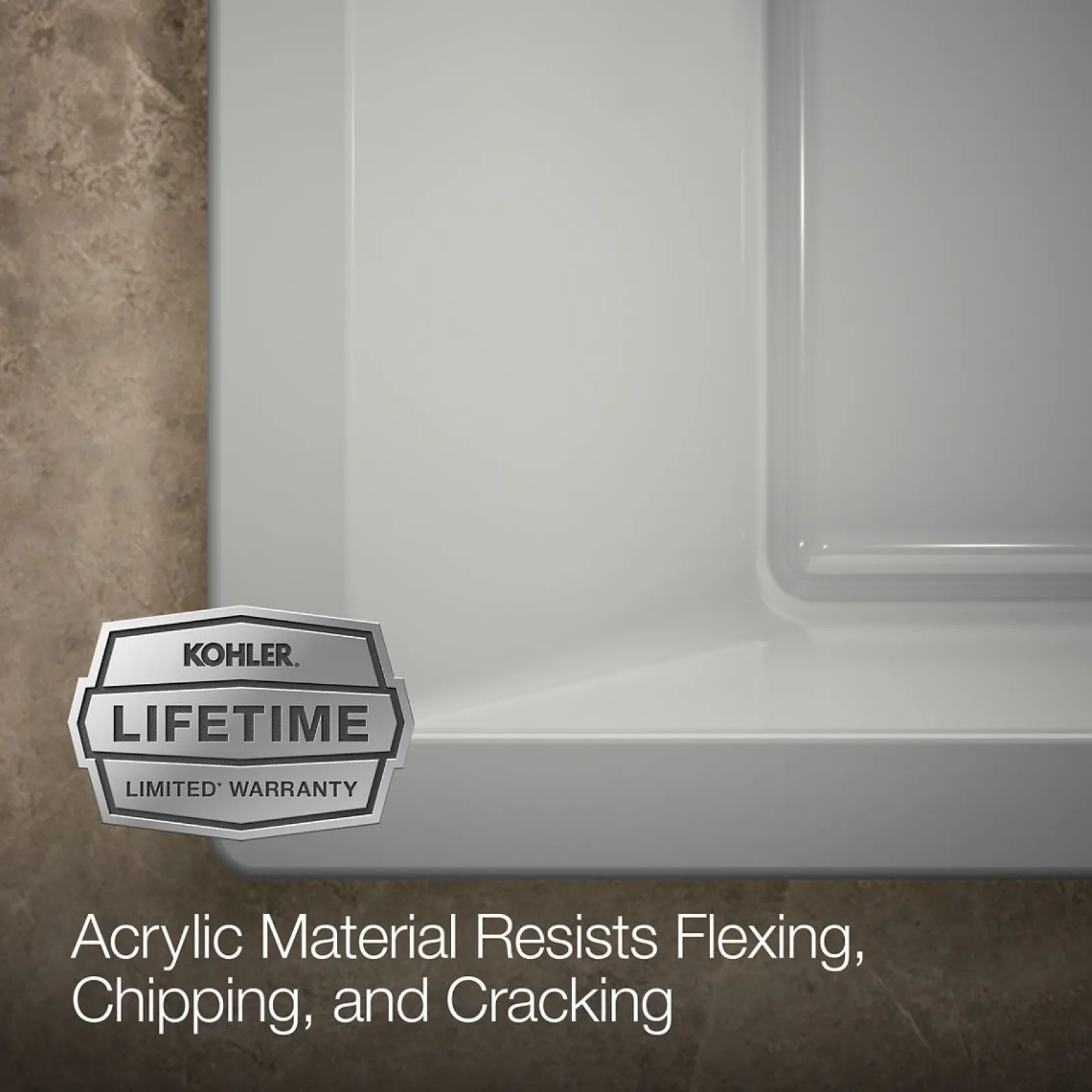 72" x 42" drop-in bath with Bask® heated surface^Kohler Best