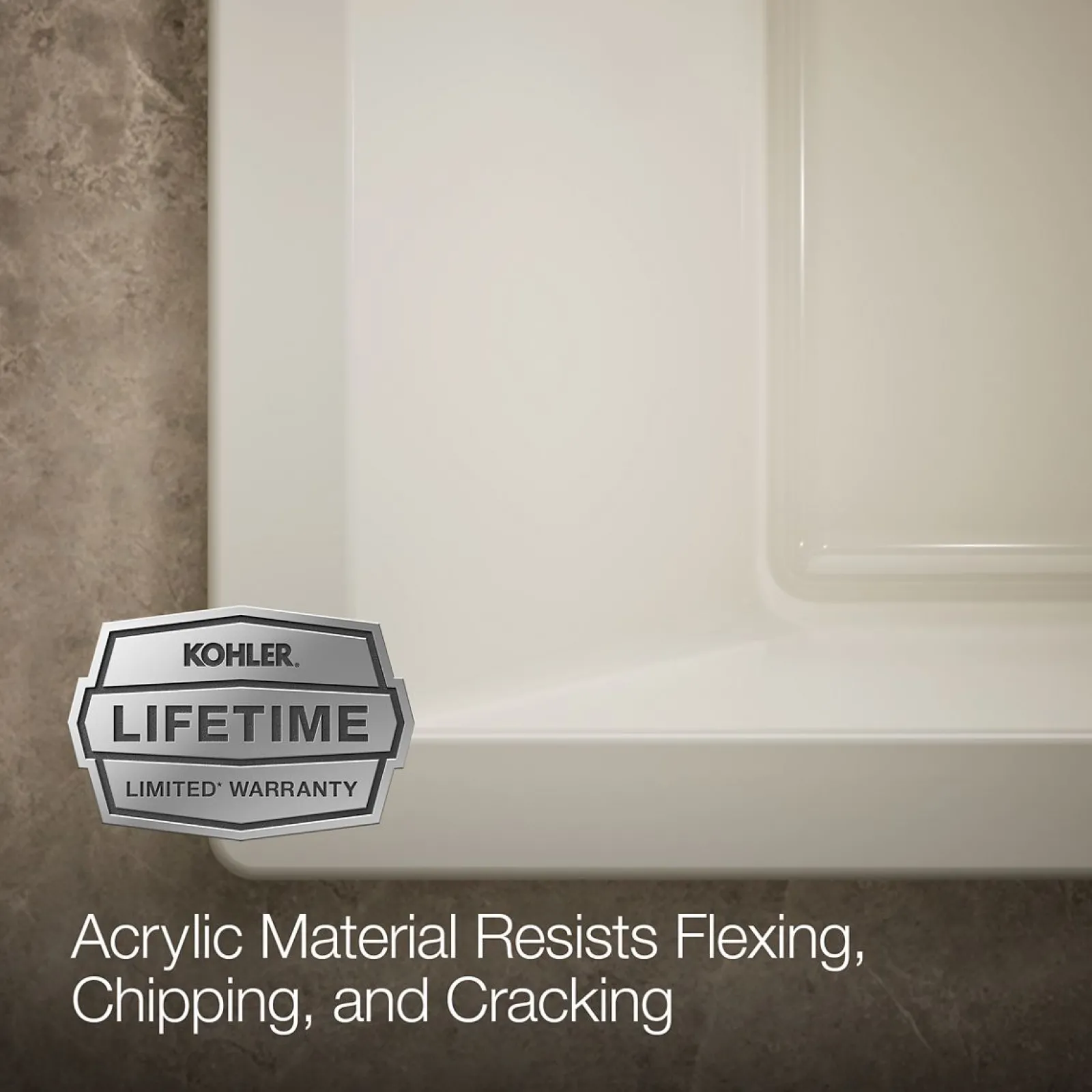 72" x 42" drop-in bath with Bask® heated surface^Kohler Best