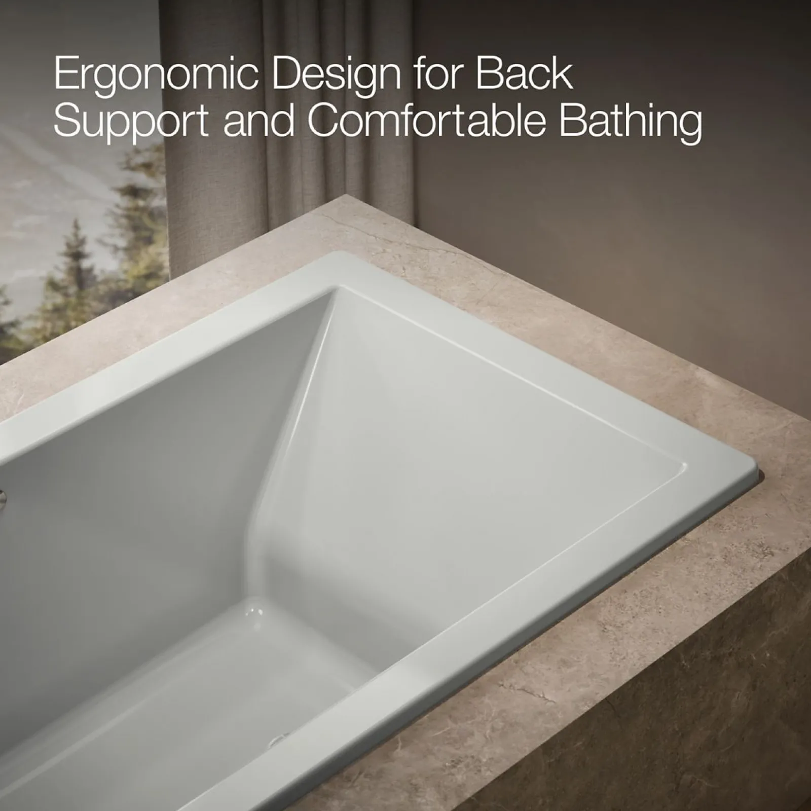 72" x 36" drop-in bath with Bask® heated surface^Kohler Discount