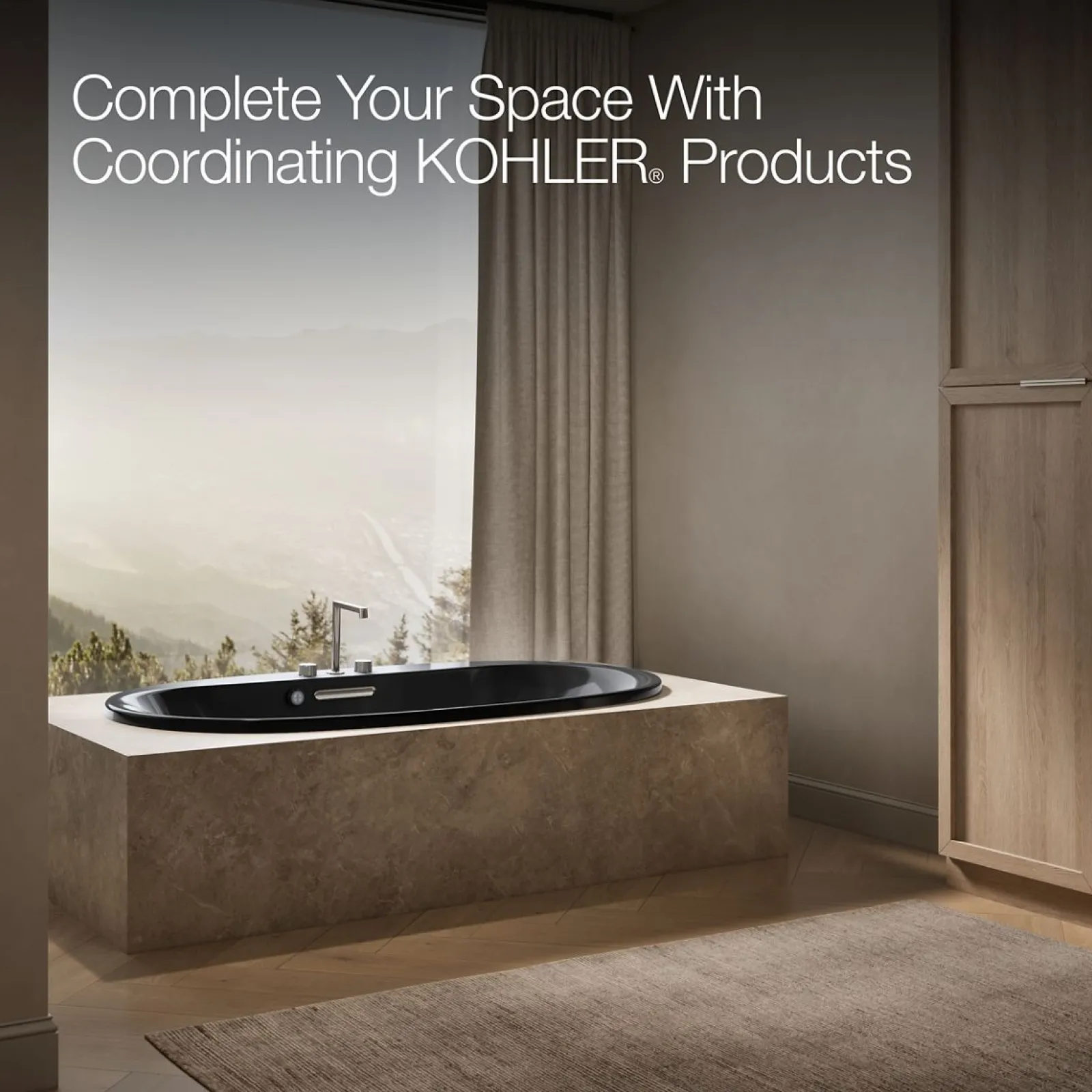 71-1/2" x 41-1/2" drop-in bath with Bask® heated surface^Kohler New