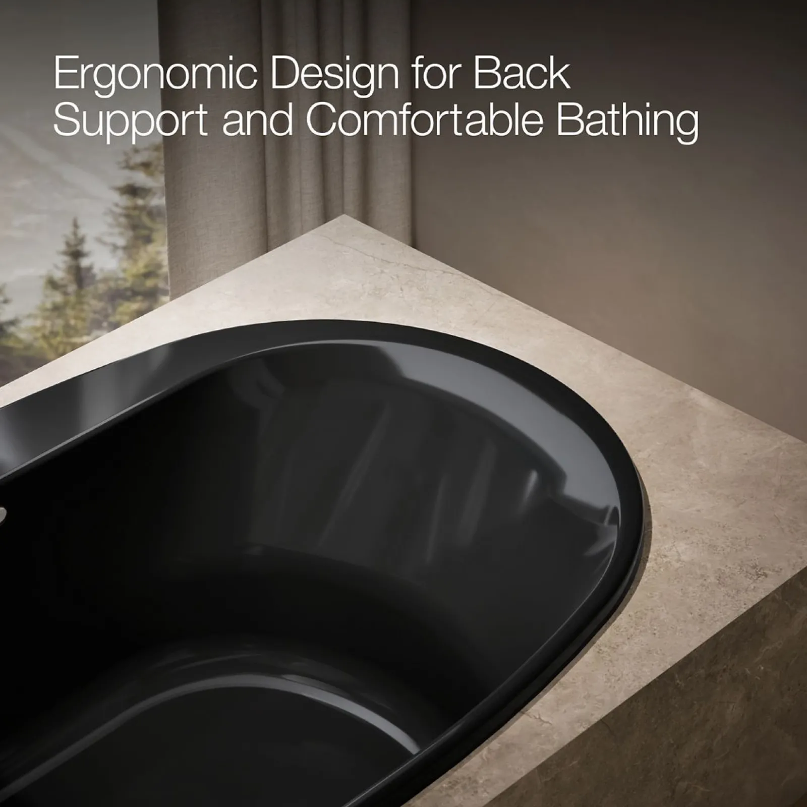 71-1/2" x 41-1/2" drop-in bath with Bask® heated surface^Kohler New
