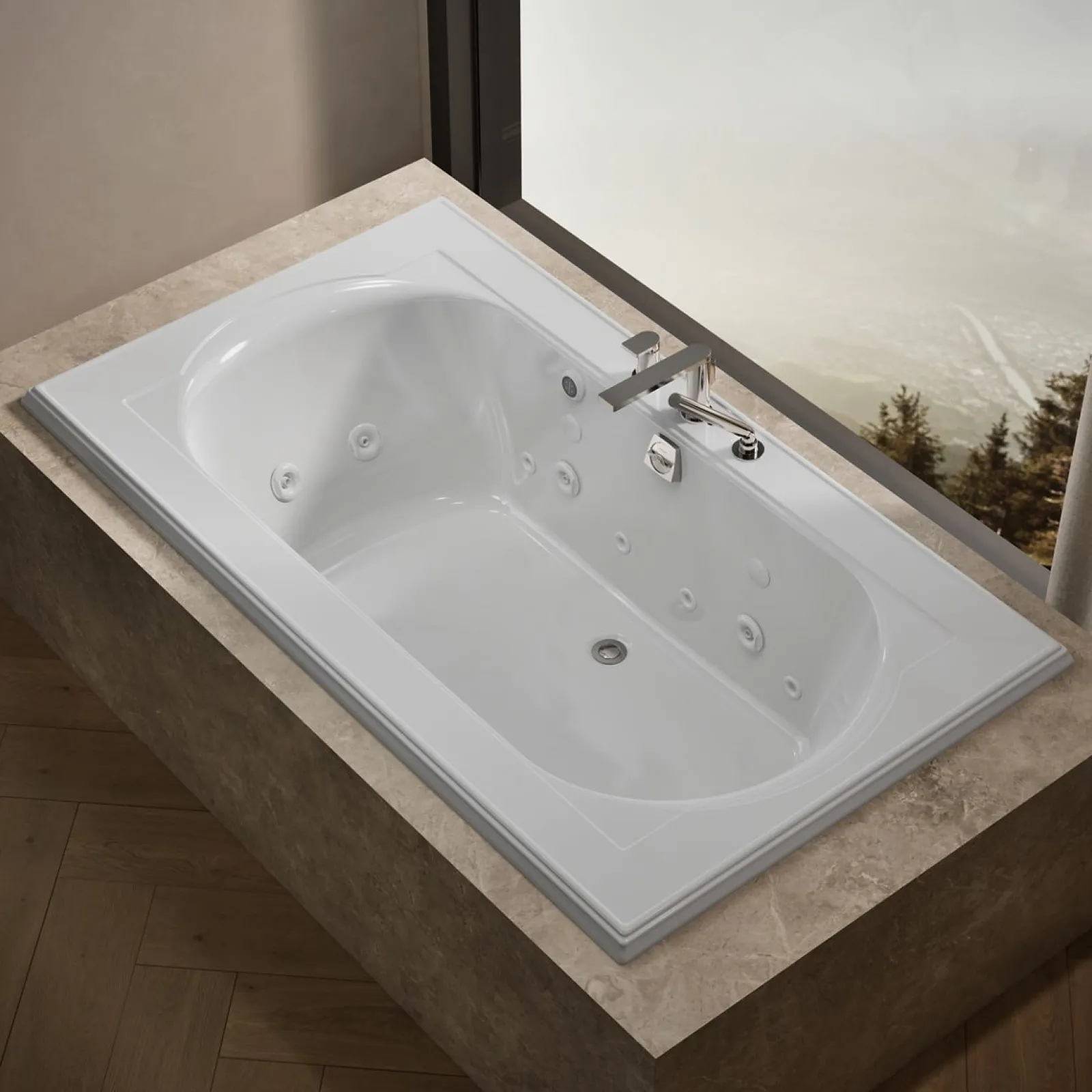 72" x 42" drop-in Effervescence whirlpool bath^Kohler Outlet