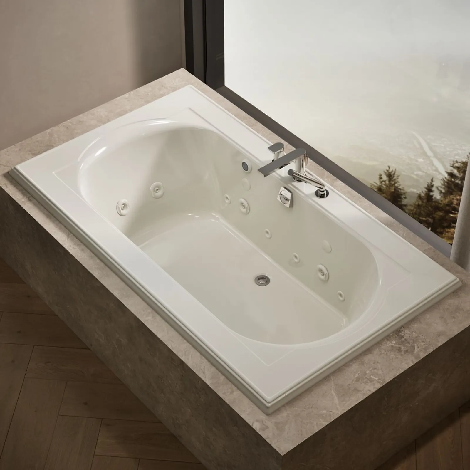 72" x 42" drop-in Effervescence whirlpool bath^Kohler Outlet