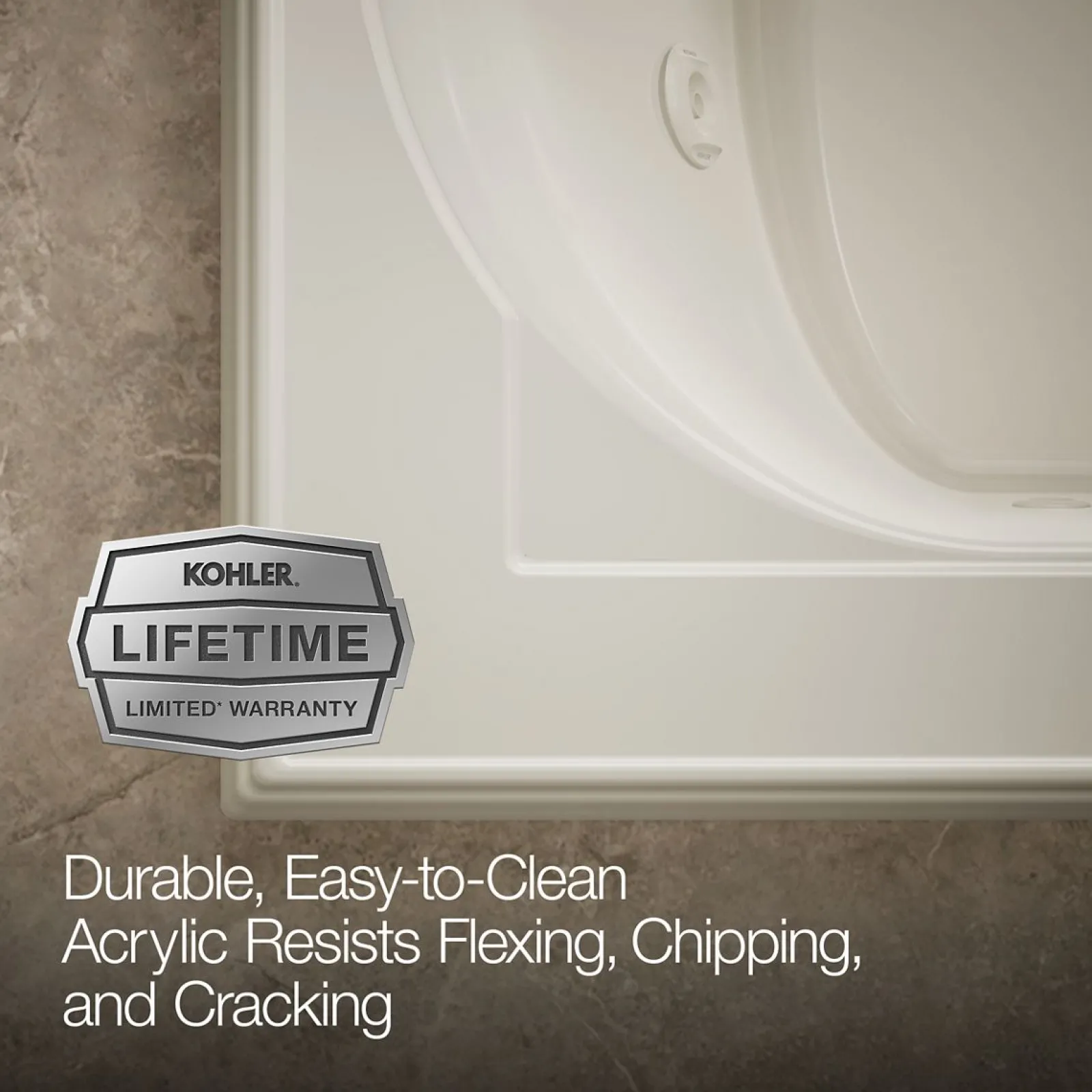 72" x 42" drop-in Effervescence whirlpool bath^Kohler Outlet